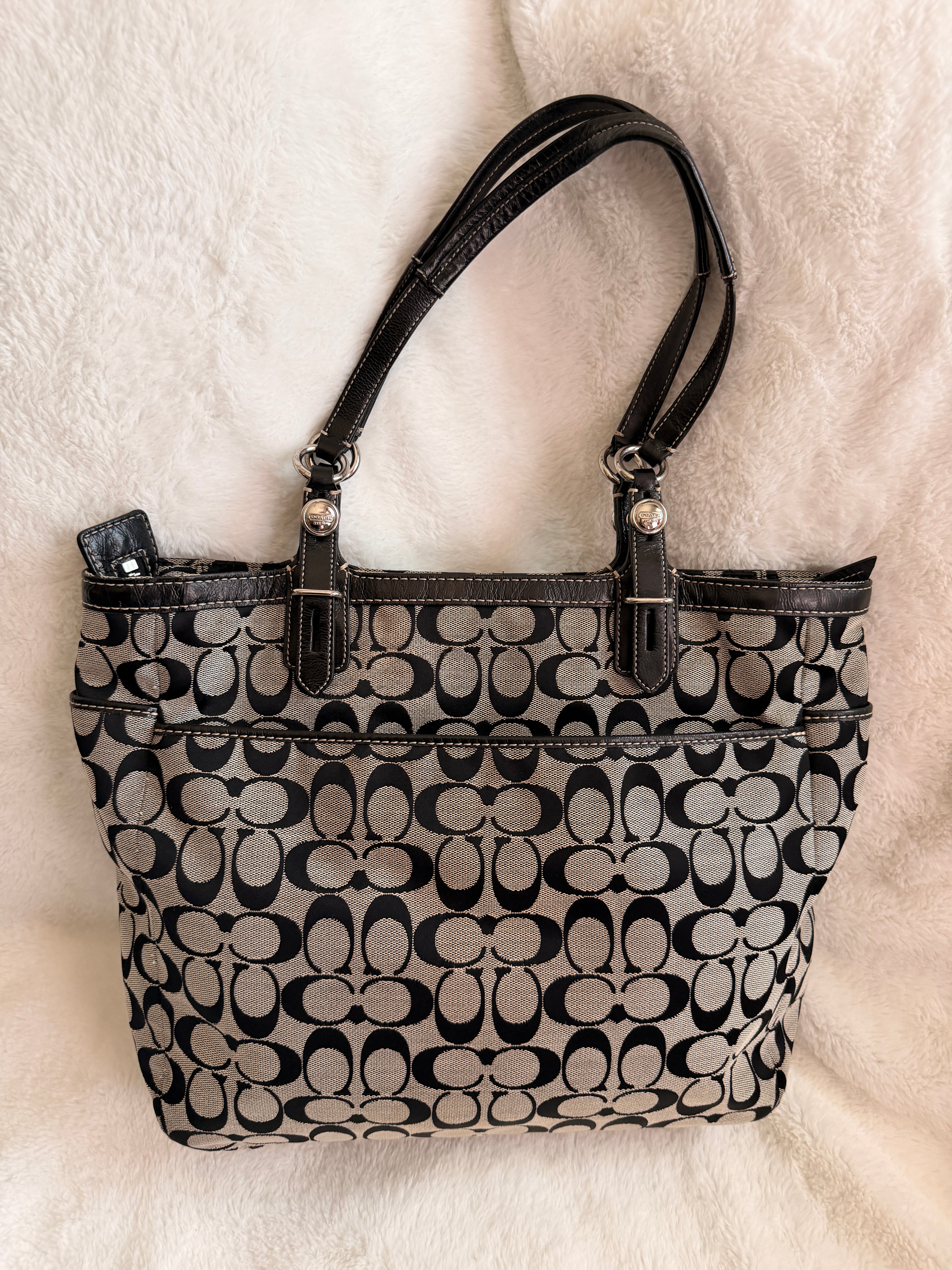 Coach Signature East West Gallery Tote/ Shoulder Bag
