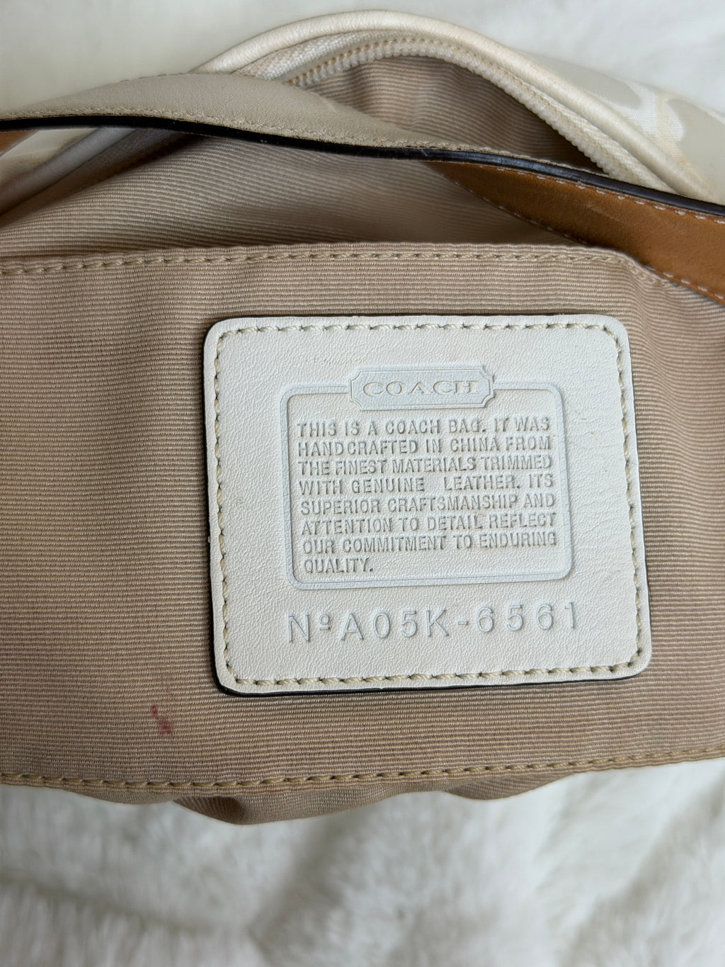 Vintage Coach Optic Signature Canvas Mini Handbag/Pouch