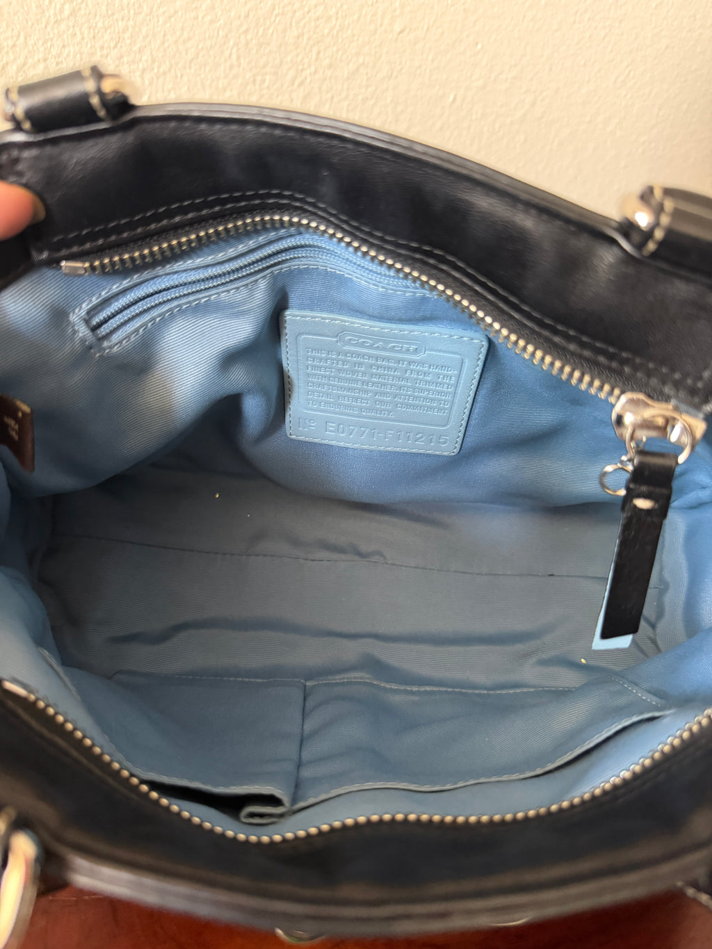 Coach Hampton Herringbone CarryAll Shoulder Bag
