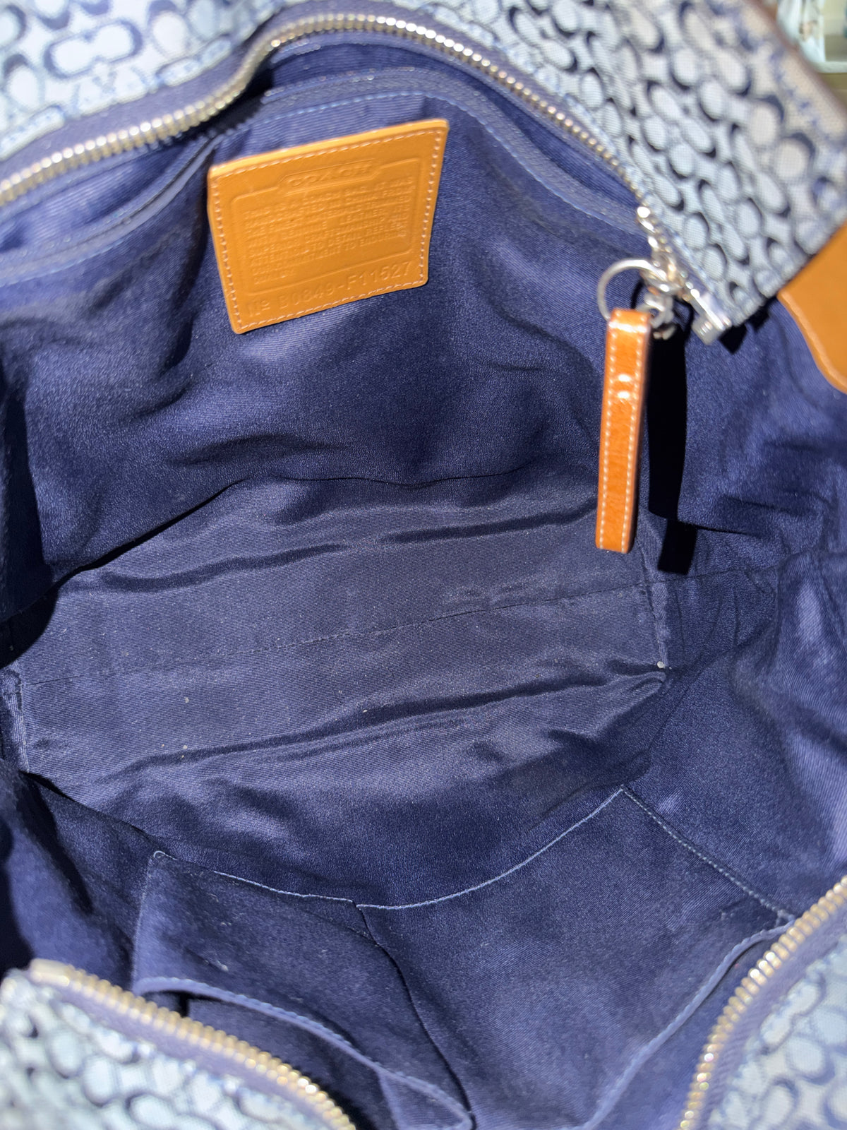 Coach Gallery Turnlock Tote Signature Canvas