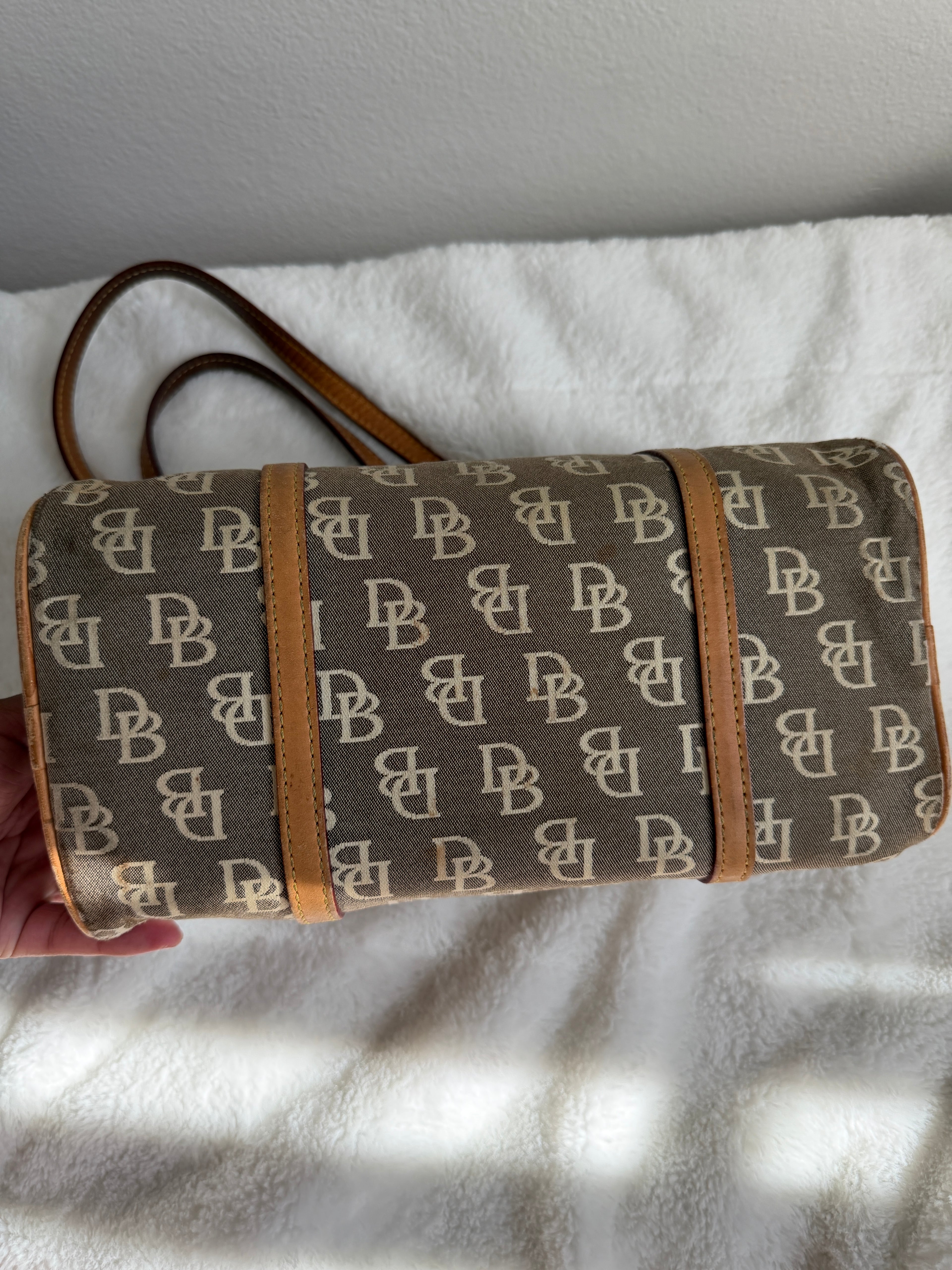 Vintage Dooney & Bourke Barrel Shoulder Bag