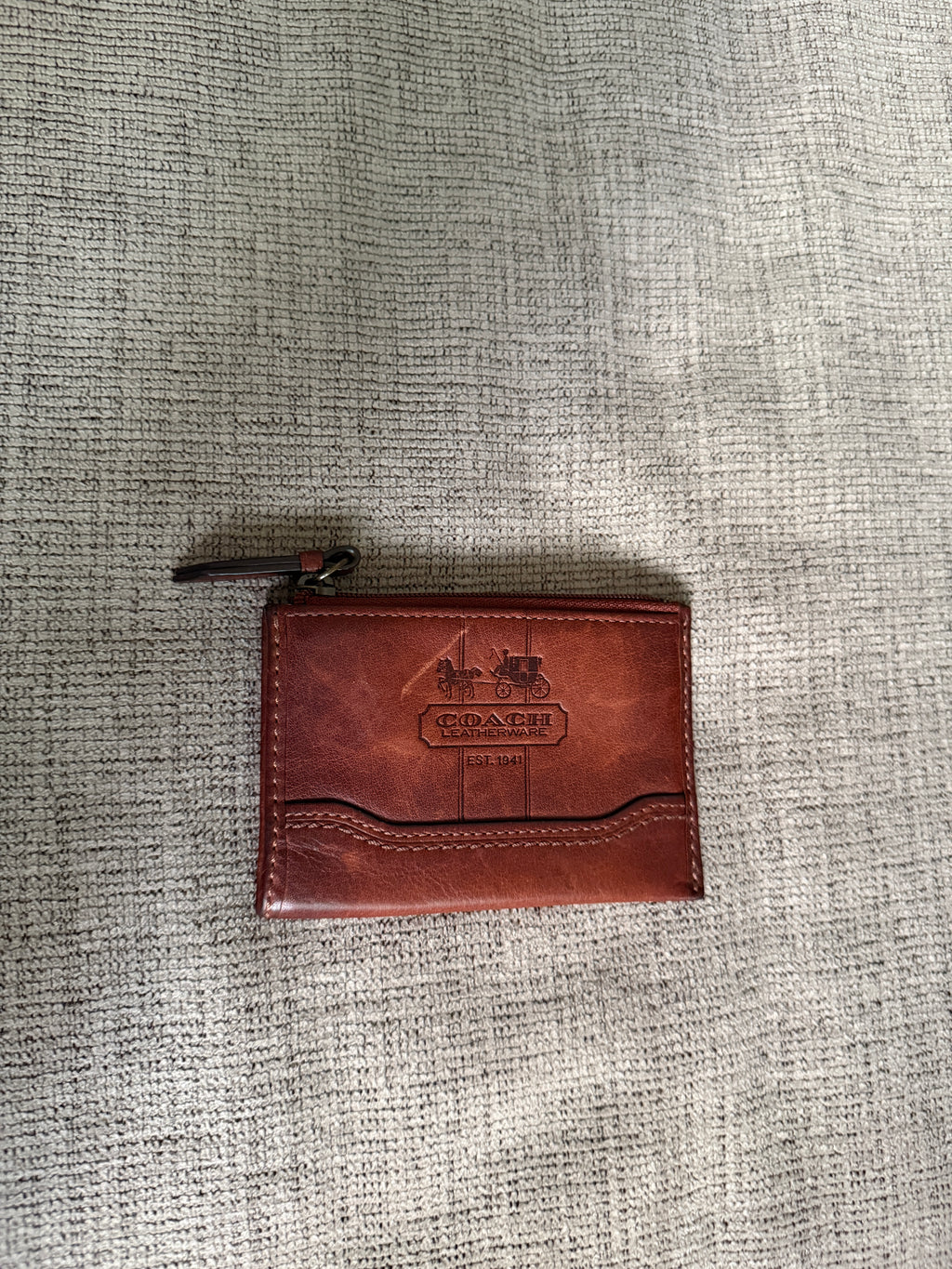 Vintage Coach Horse & Carriage Leather Cardholder