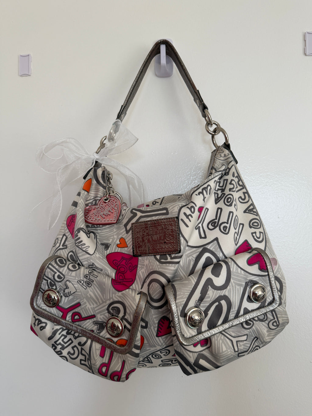 Y2K Coach Poppy Graffiti Hobo Shoulder Bag