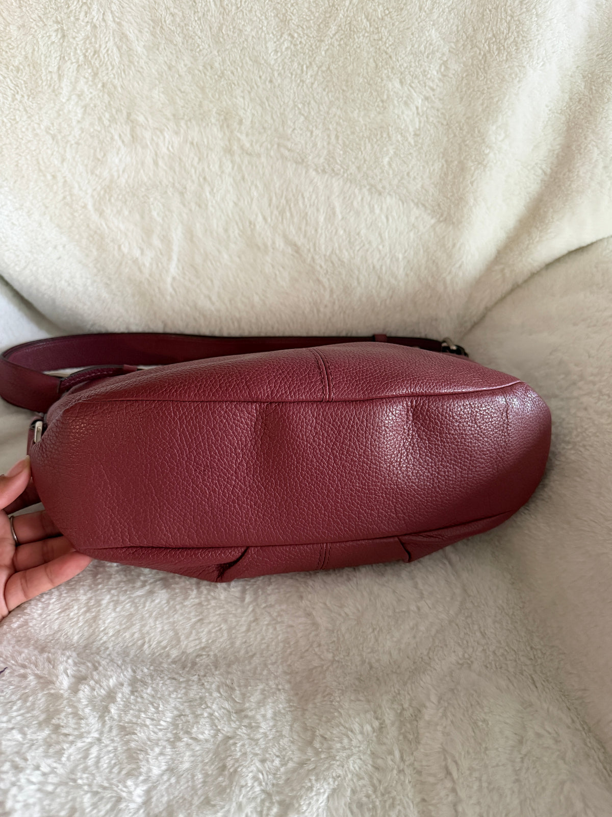 Coach Pebbled Flap Leather Shoulder Bag