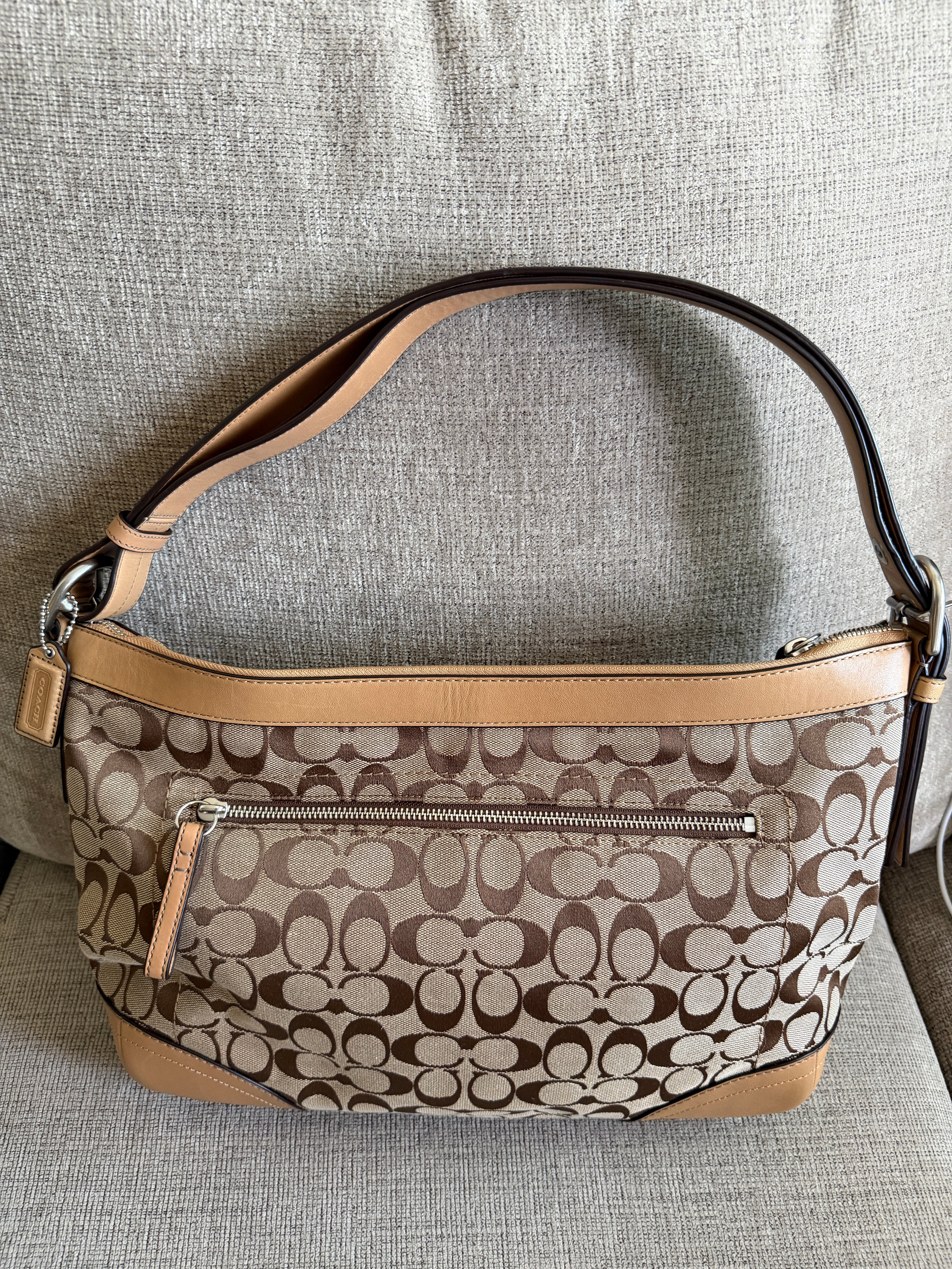 Coach Signature Canvas East West Convertible Crossbody/Shoulder Bag