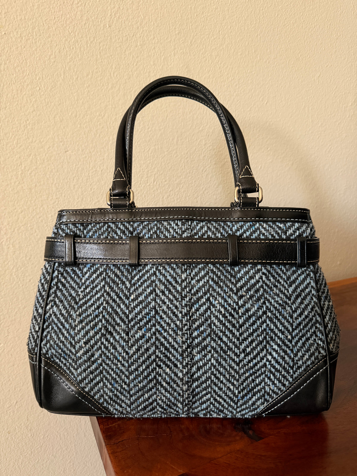 Coach Hampton Herringbone CarryAll Shoulder Bag