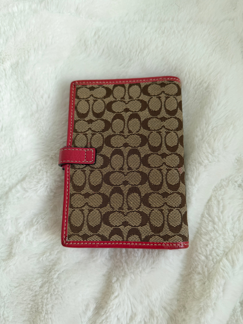 Vintage Coach Signature Canvas Passport Holder