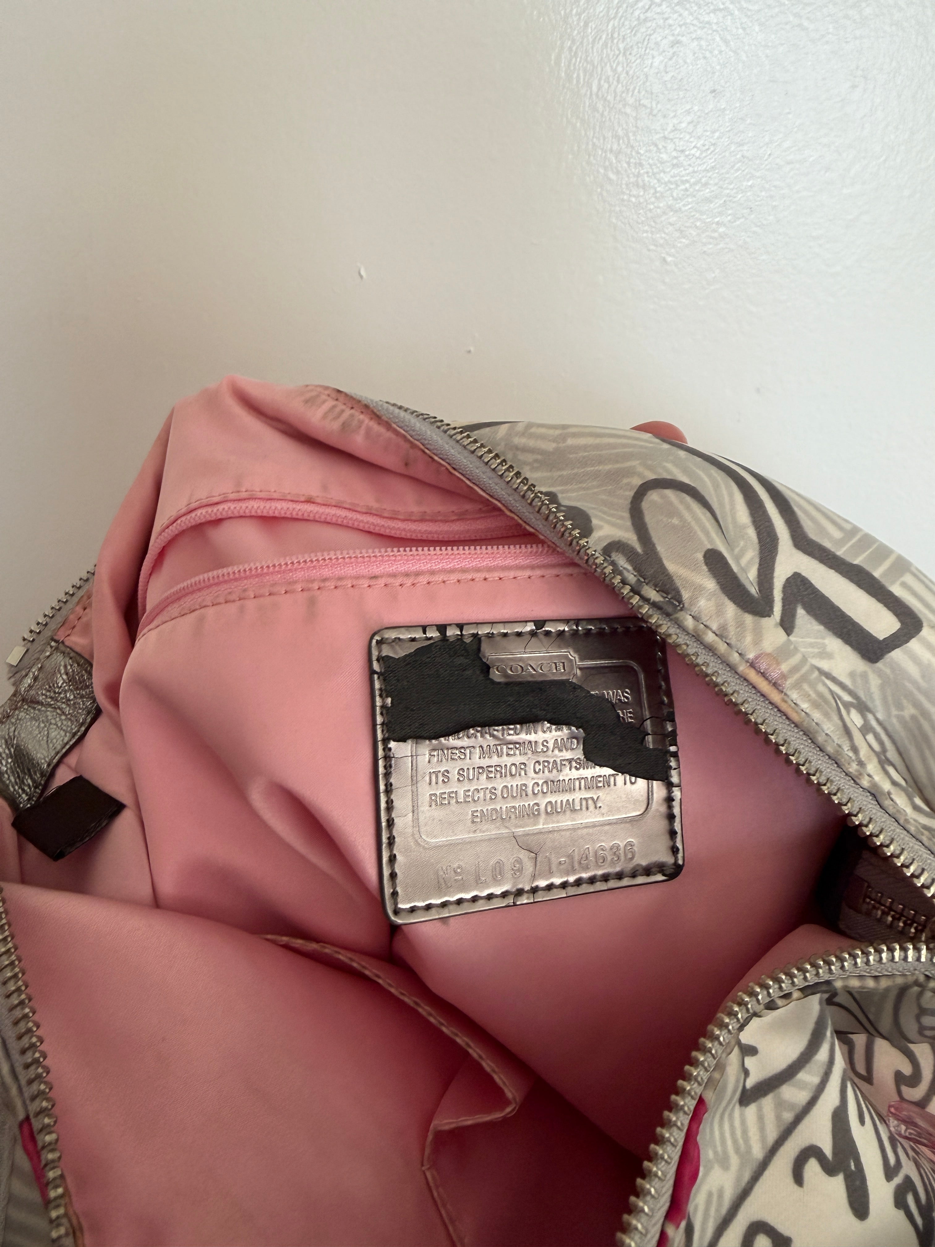 Y2K Coach Poppy Graffiti Hobo Shoulder Bag