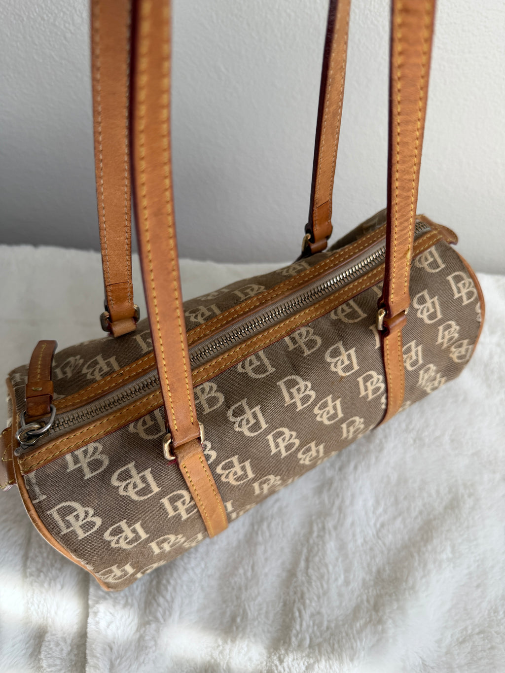 Vintage Dooney & Bourke Barrel Shoulder Bag