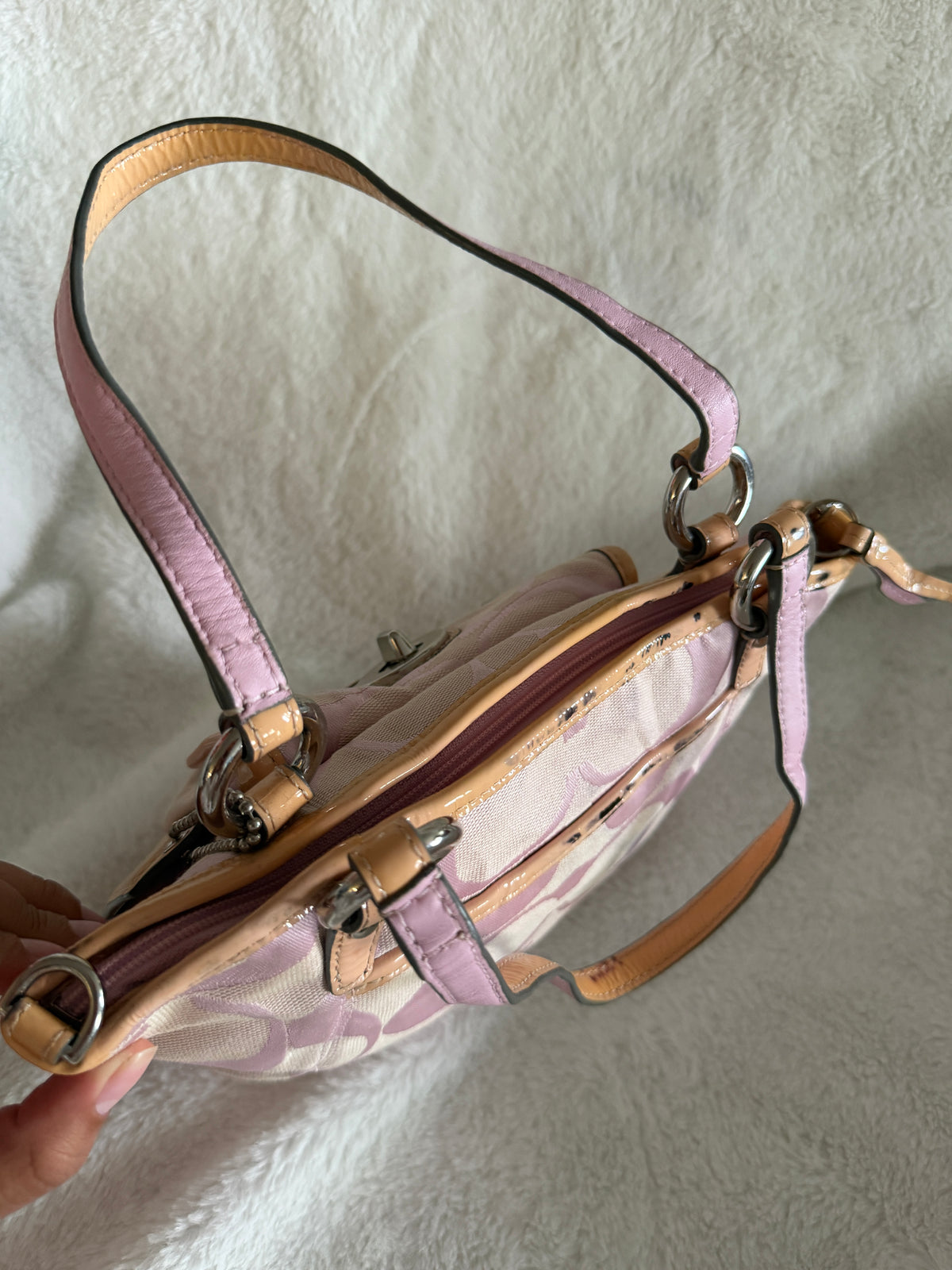 Coach Signature Optic Leah Shoulder Tote Bag