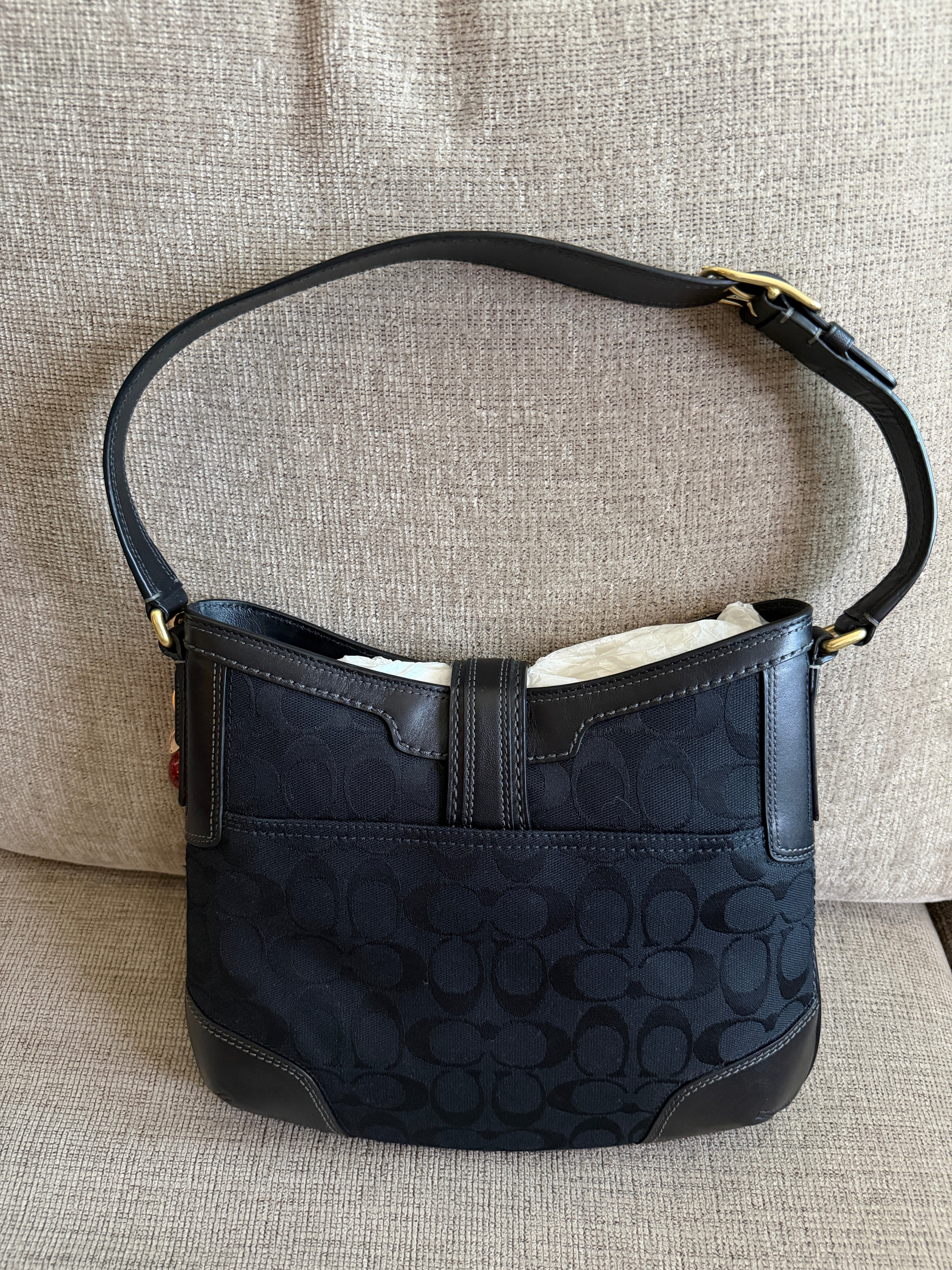 Coach Hampton Signature Canvas Shoulder Bag