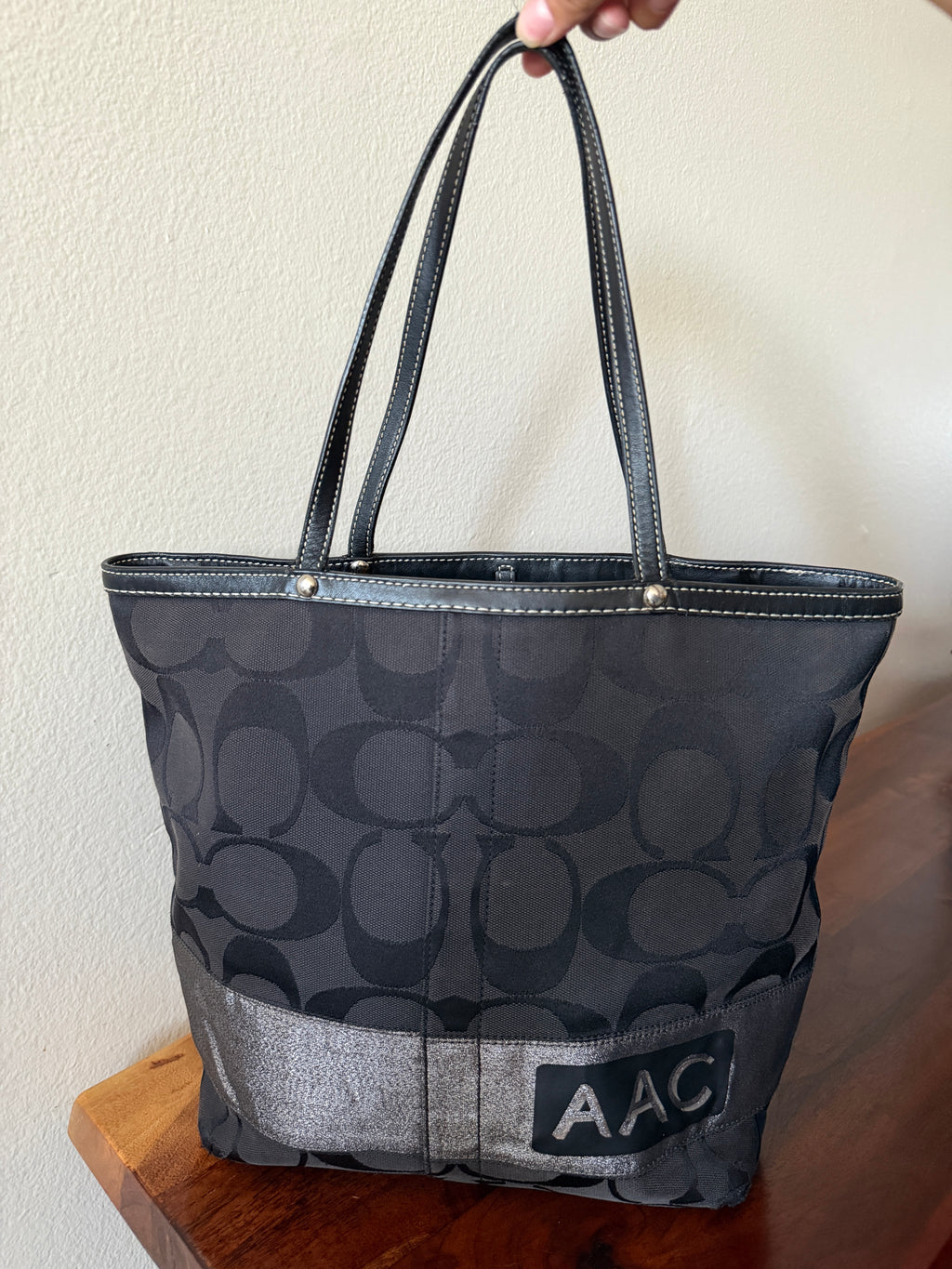Y2K Coach Signature Canvas Reversible Large Tote Bag