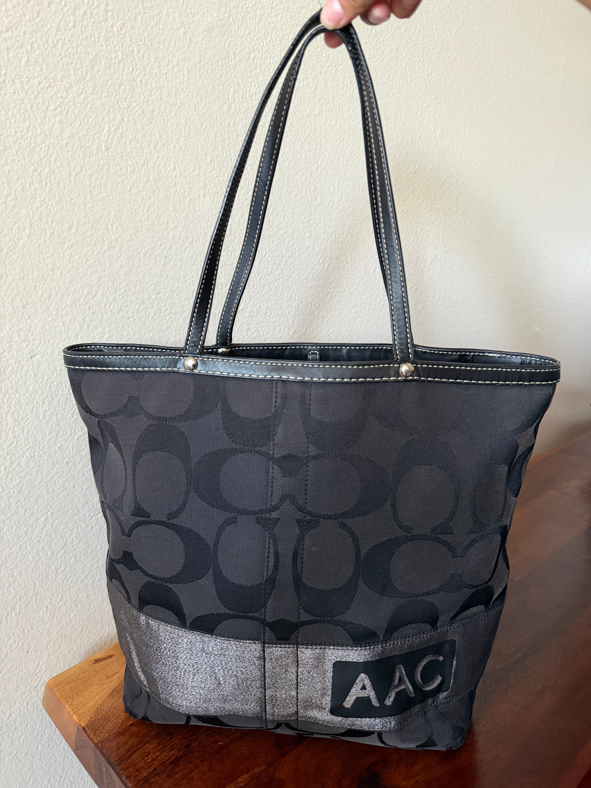Y2K Coach Signature Canvas Reversible Large Tote Bag
