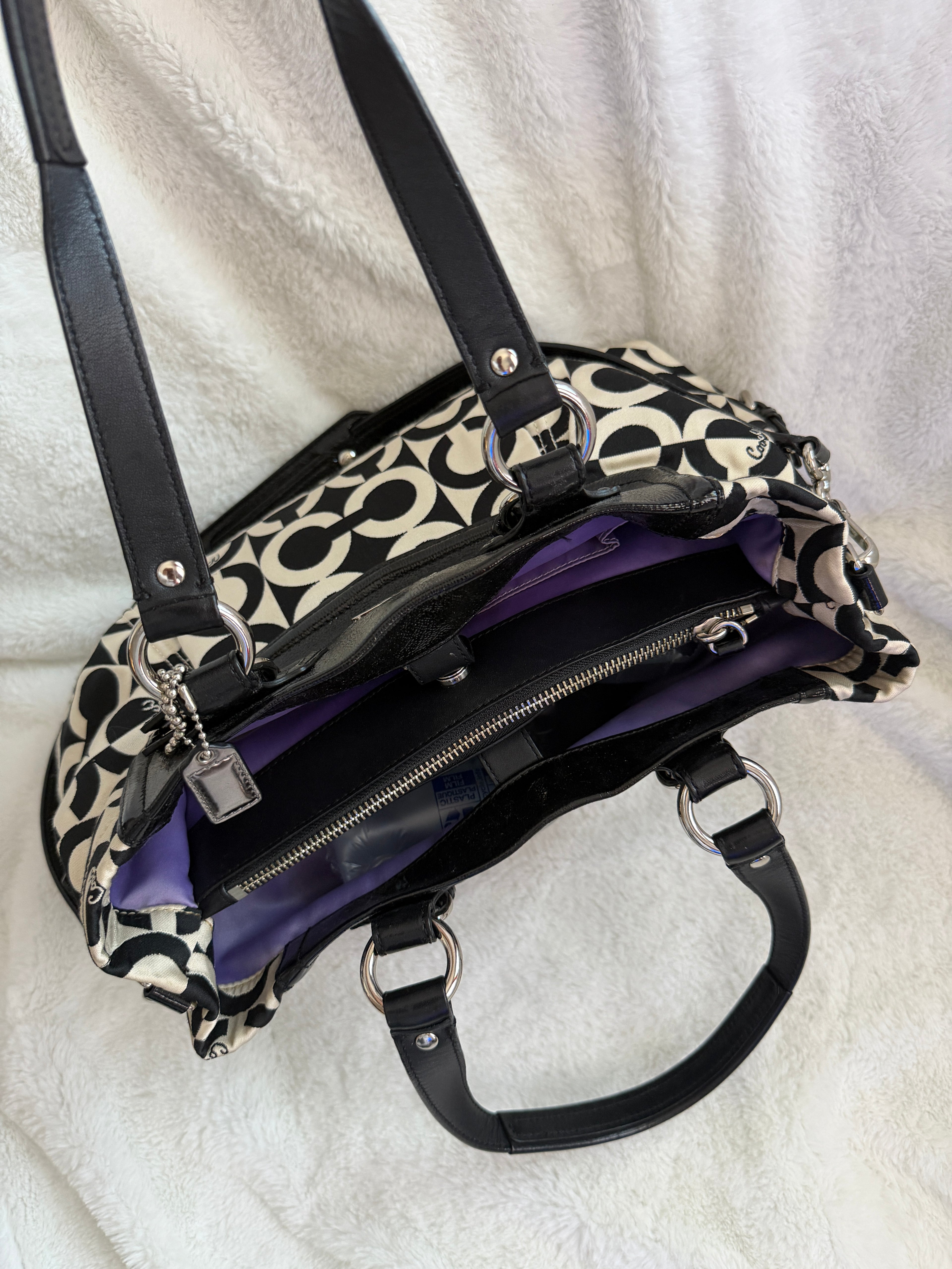 Coach Madison Op Art Carryall Satchel/Shoulder Bag