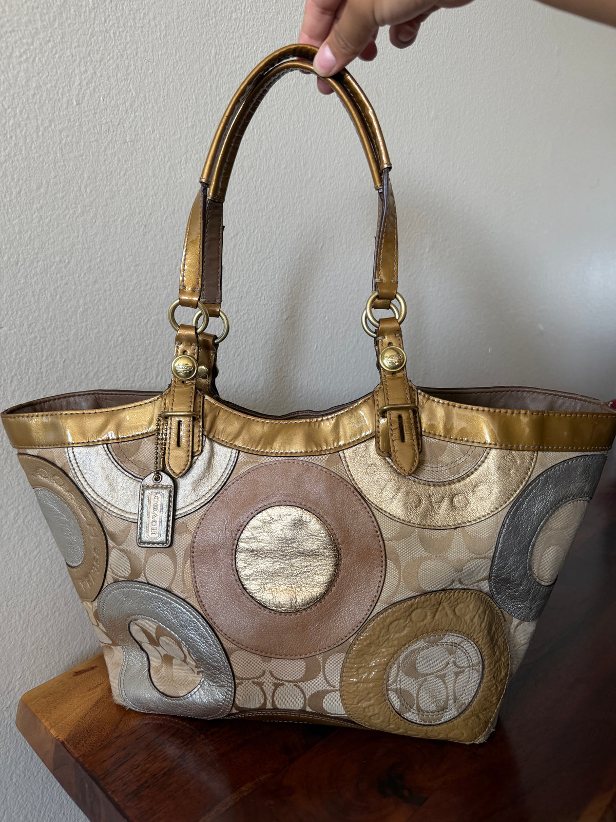 Y2K Coach Patchwork Carly Tote/Shoulder Bag