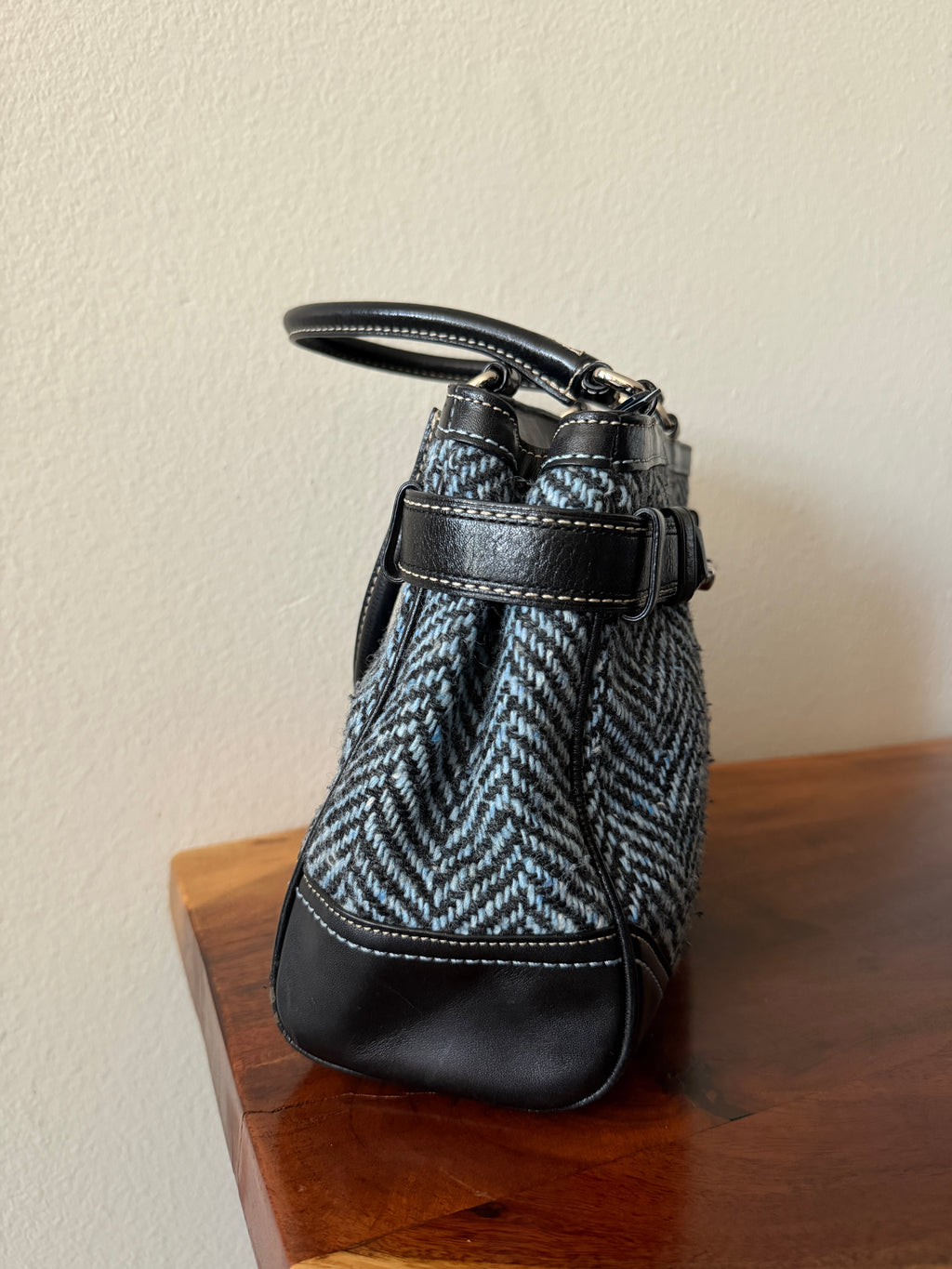 Coach Hampton Herringbone CarryAll Shoulder Bag