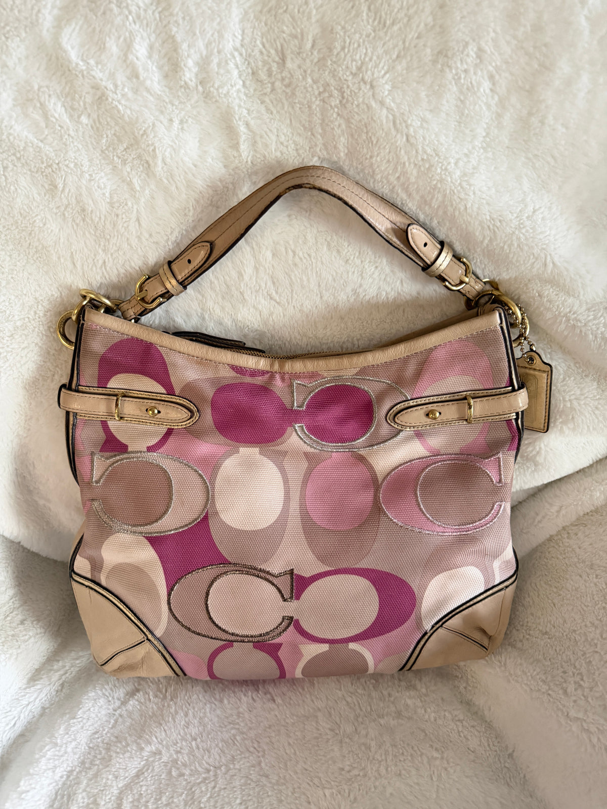 Coach Colette Hobo Signature Shoulder Bag