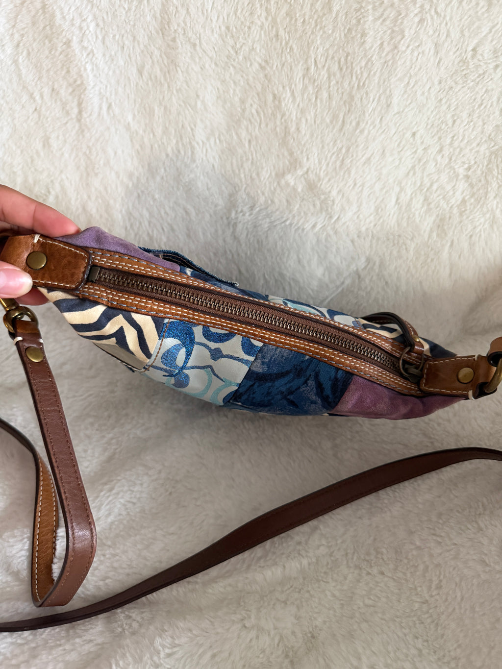 Coach Signature Patchwork Denim Swingpack