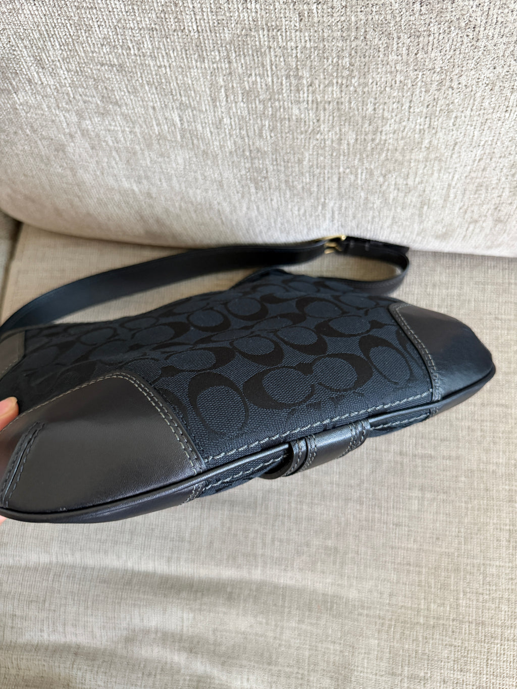 Coach Hampton Signature Canvas Shoulder Bag