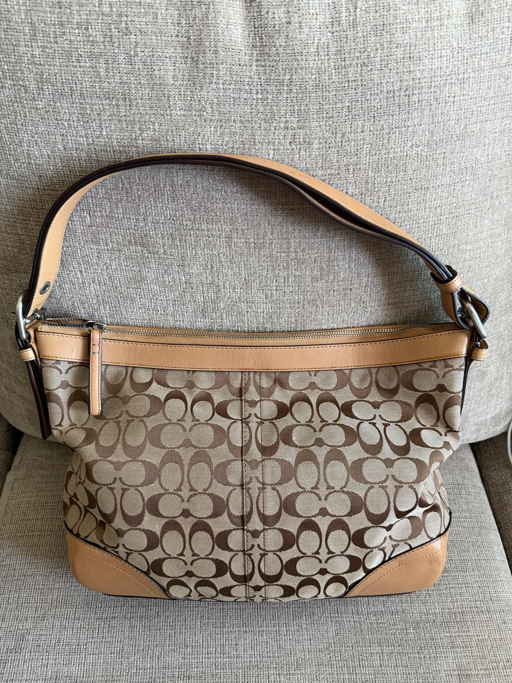 Coach Signature Canvas East West Convertible Crossbody/Shoulder Bag