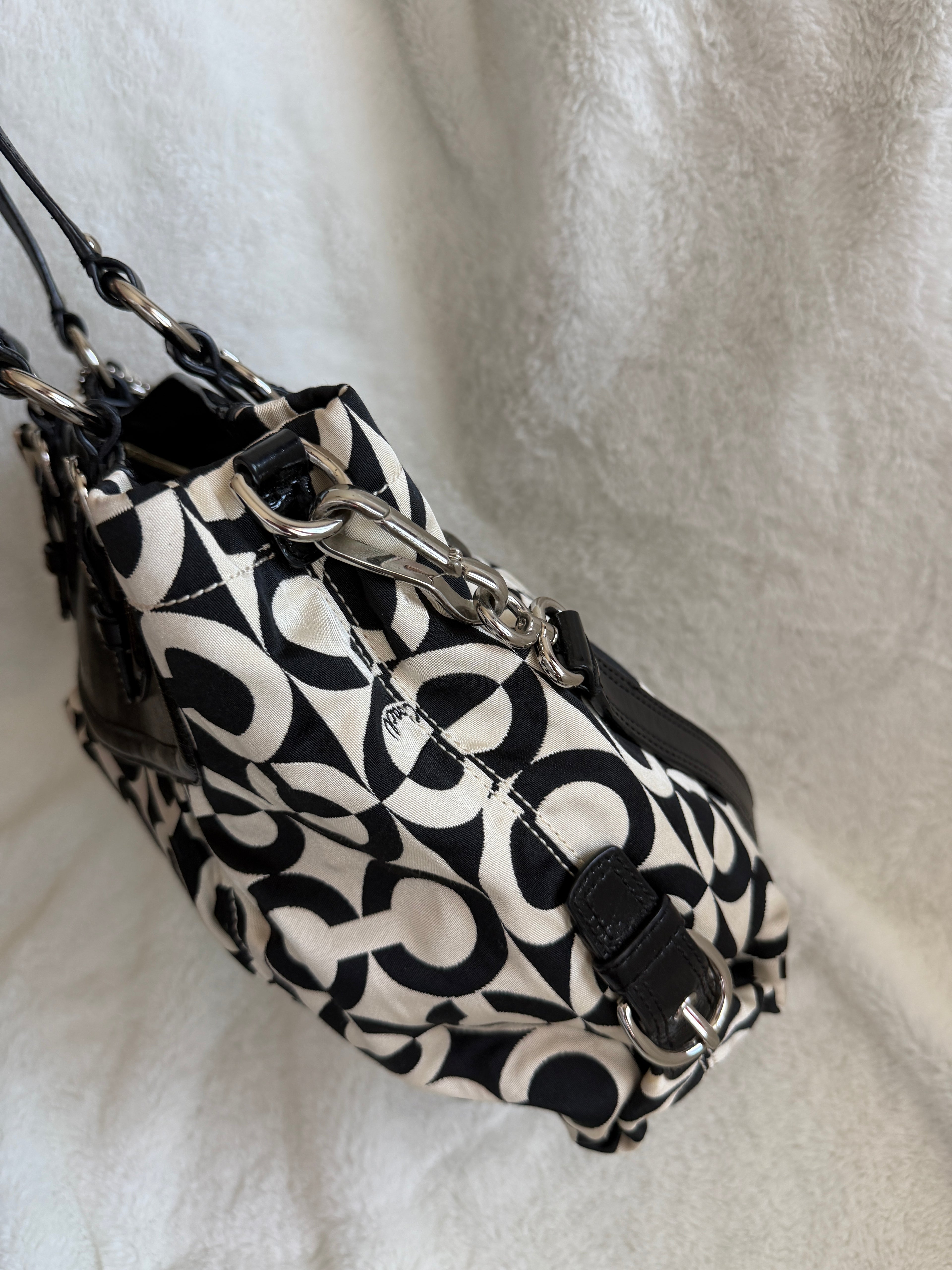 Coach Madison Op Art Carryall Satchel/Shoulder Bag