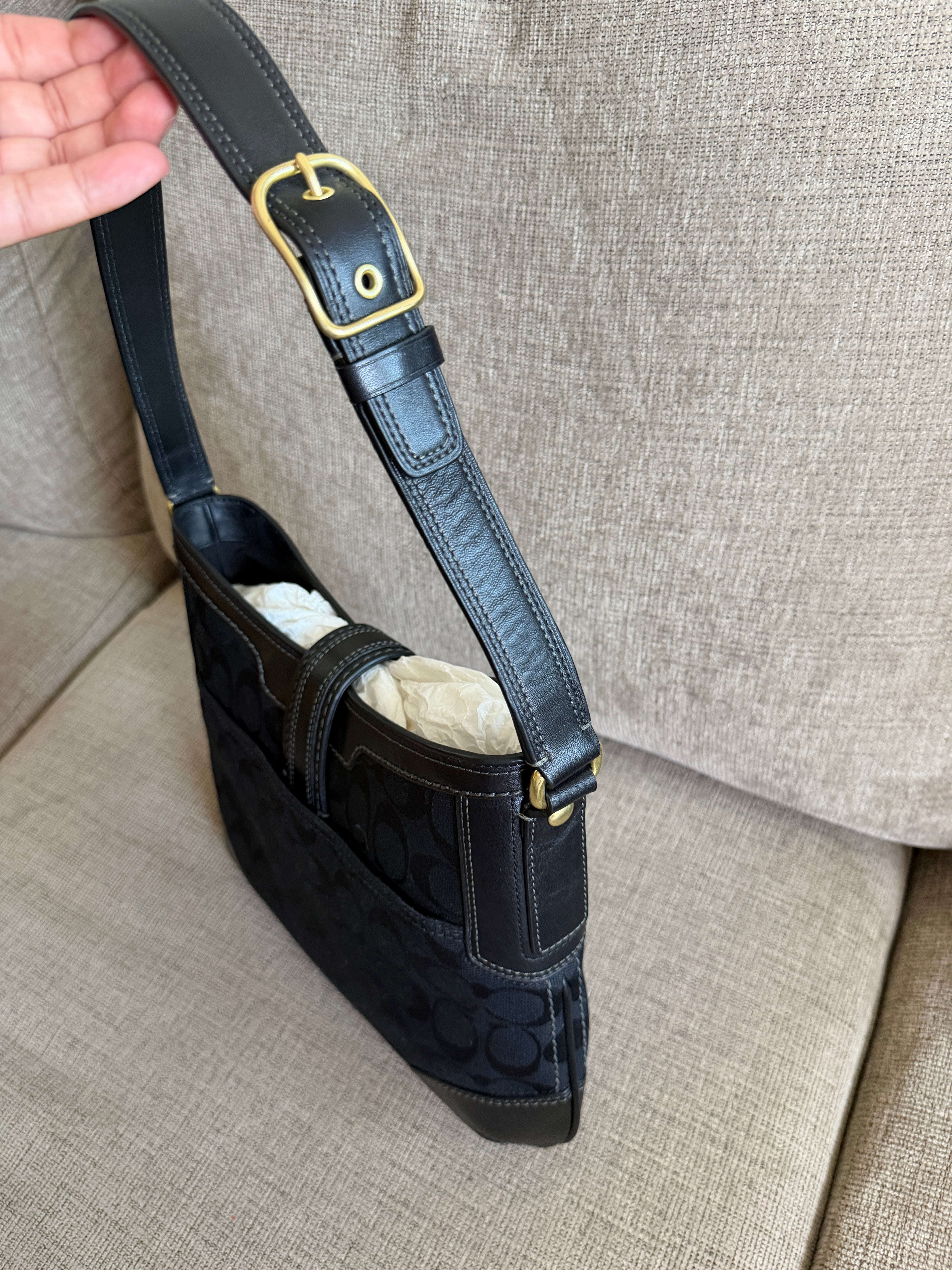 Coach Hampton Signature Canvas Shoulder Bag