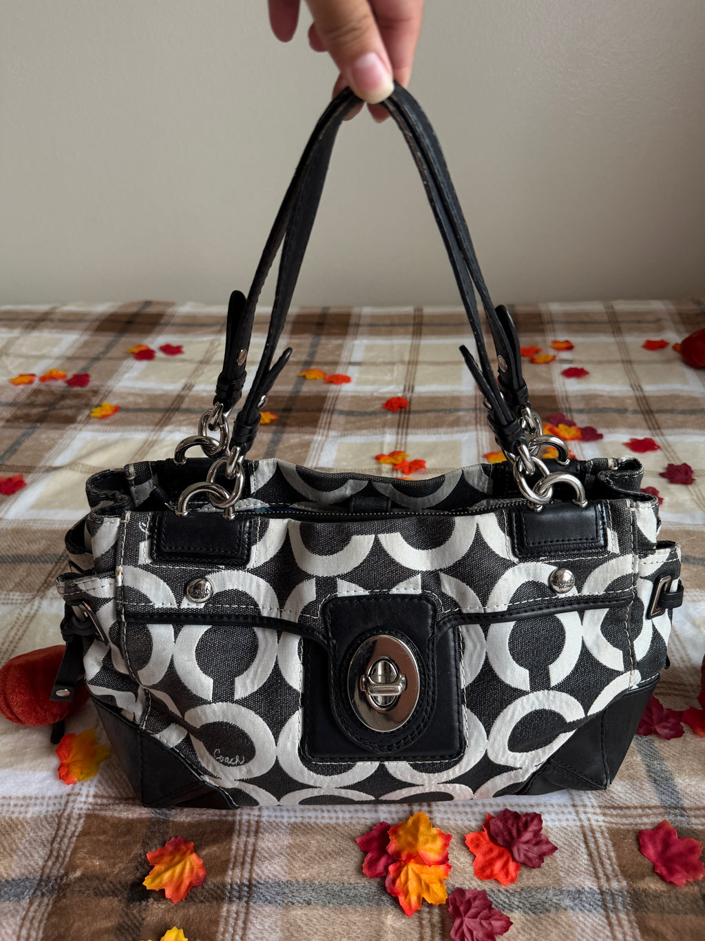 Coach Peyton Op Art Shoulder Bag