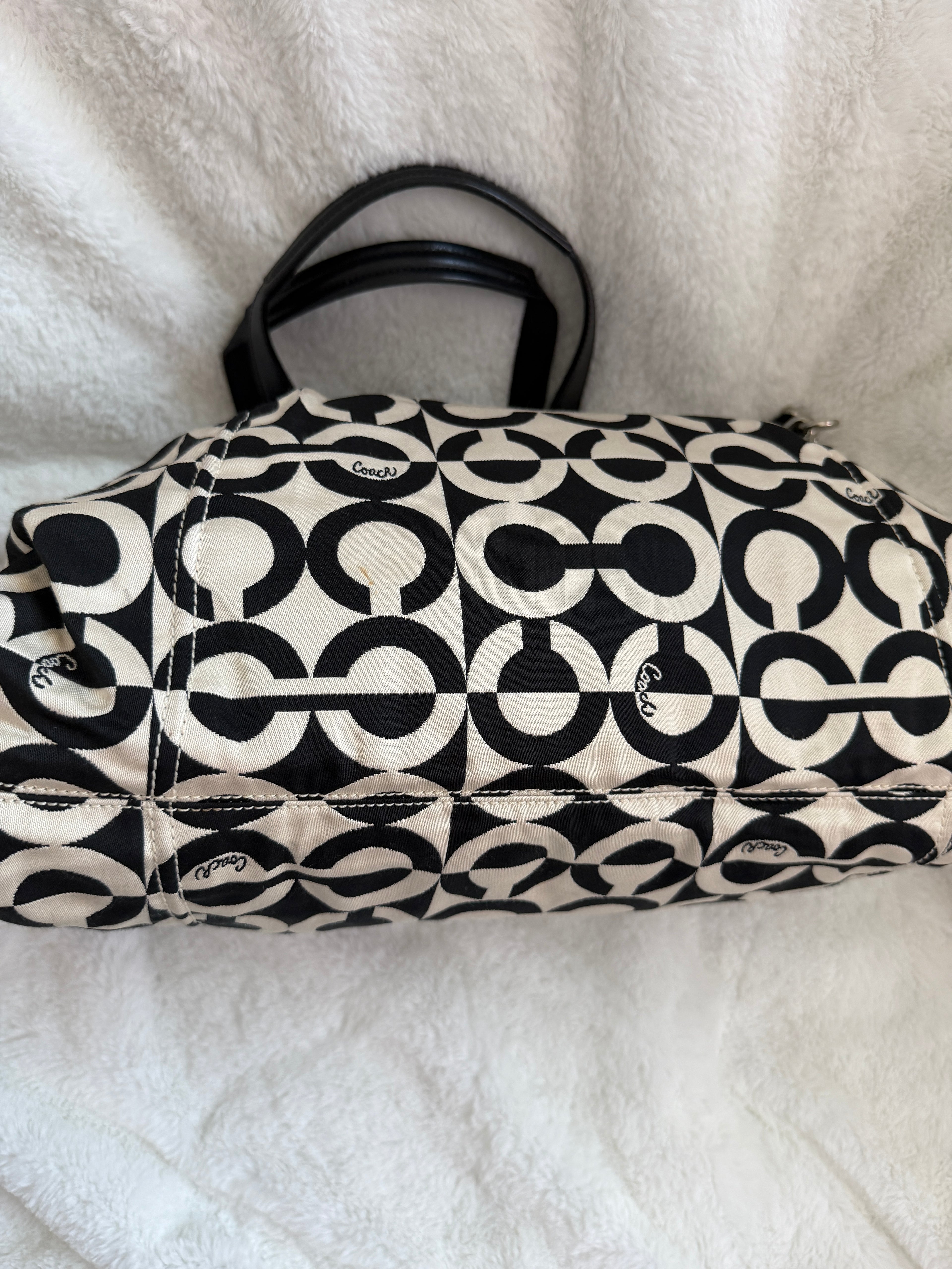 Coach Madison Op Art Carryall Satchel/Shoulder Bag