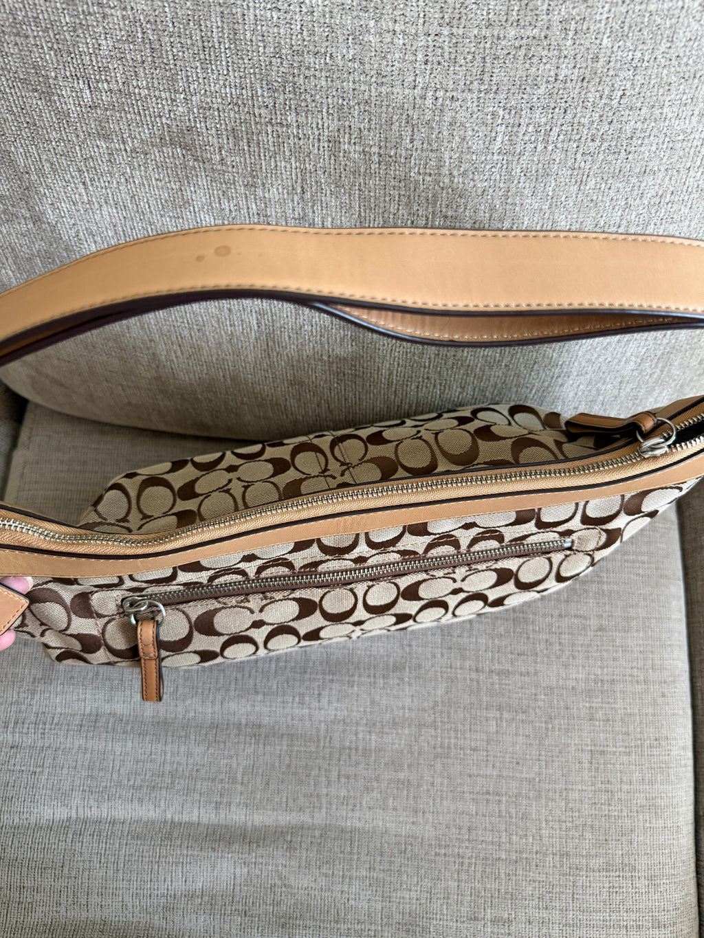 Coach Signature Canvas East West Convertible Crossbody/Shoulder Bag