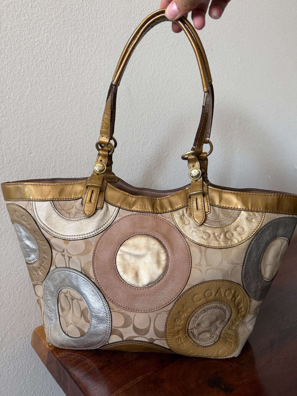 Y2K Coach Patchwork Carly Tote/Shoulder Bag