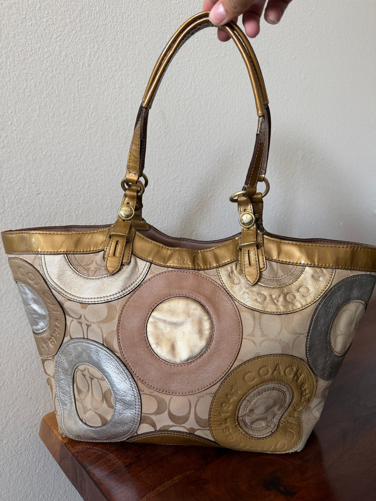 Y2K Coach Patchwork Carly Tote/Shoulder Bag