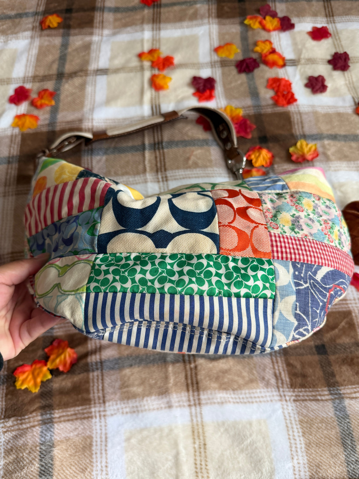 Coach Hamptons Patchwork Hobo Shoulder Bag