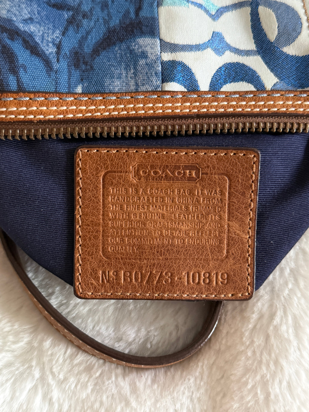 Coach Signature Patchwork Denim Swingpack