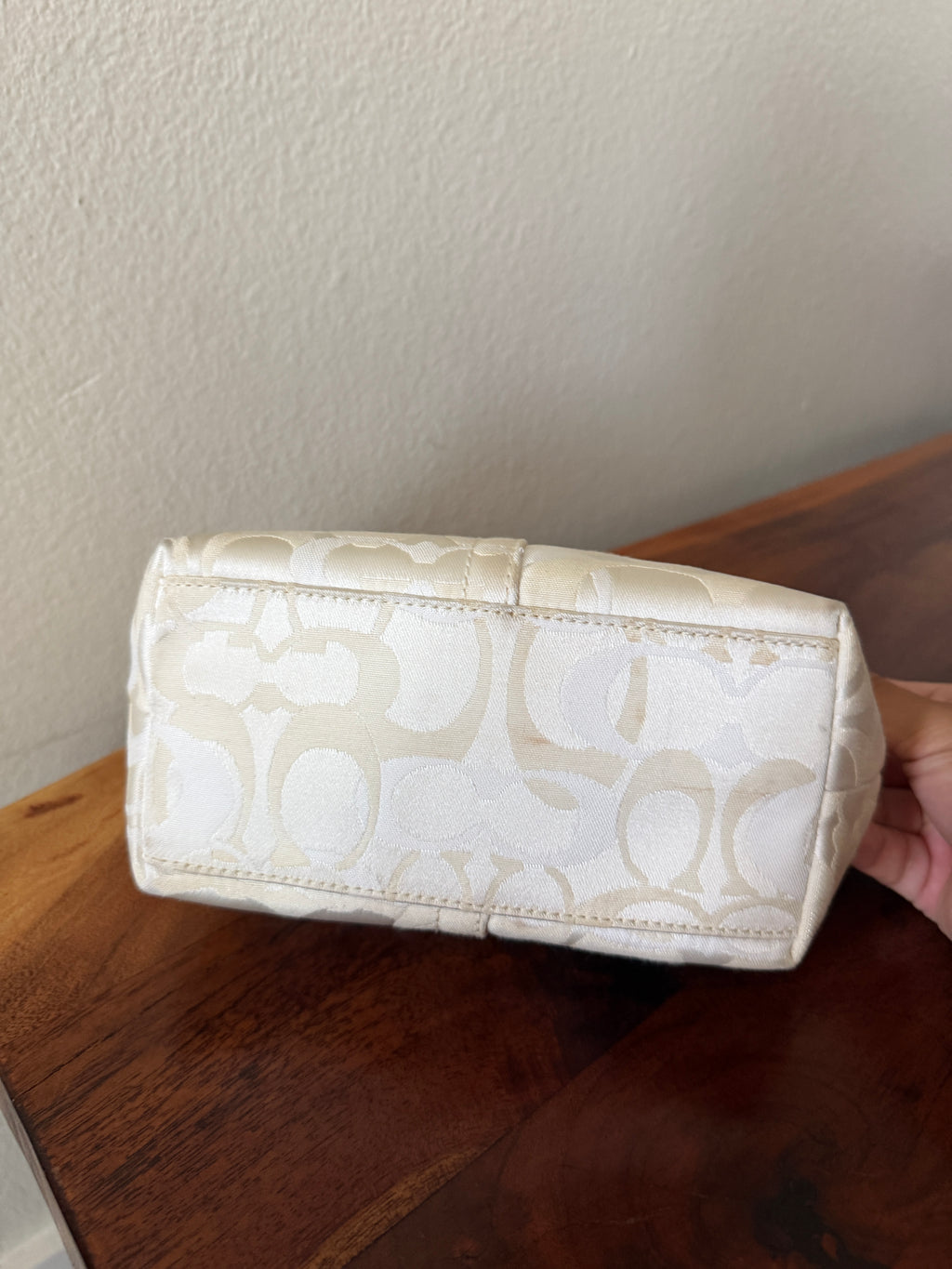 Vintage Coach Optic Signature Canvas Mini Handbag/Pouch