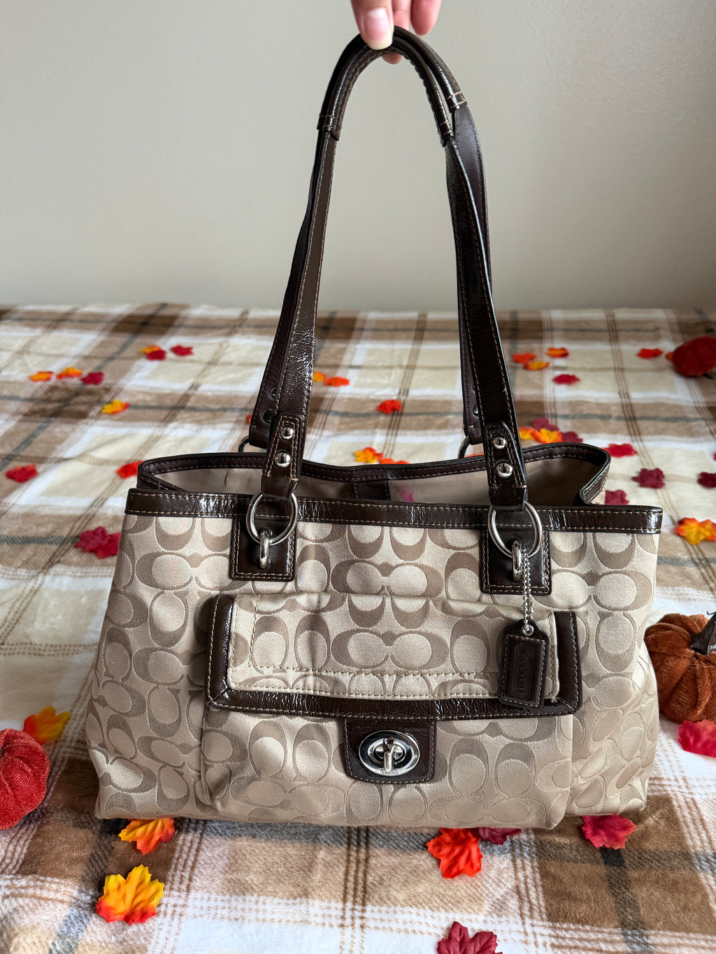 Coach Penelope Signature Canvas Shoulder Bag