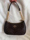 Coach Teri Signature Canvas Shoulder Bag