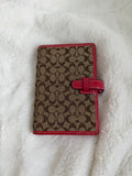 Vintage Coach Signature Canvas Passport Holder