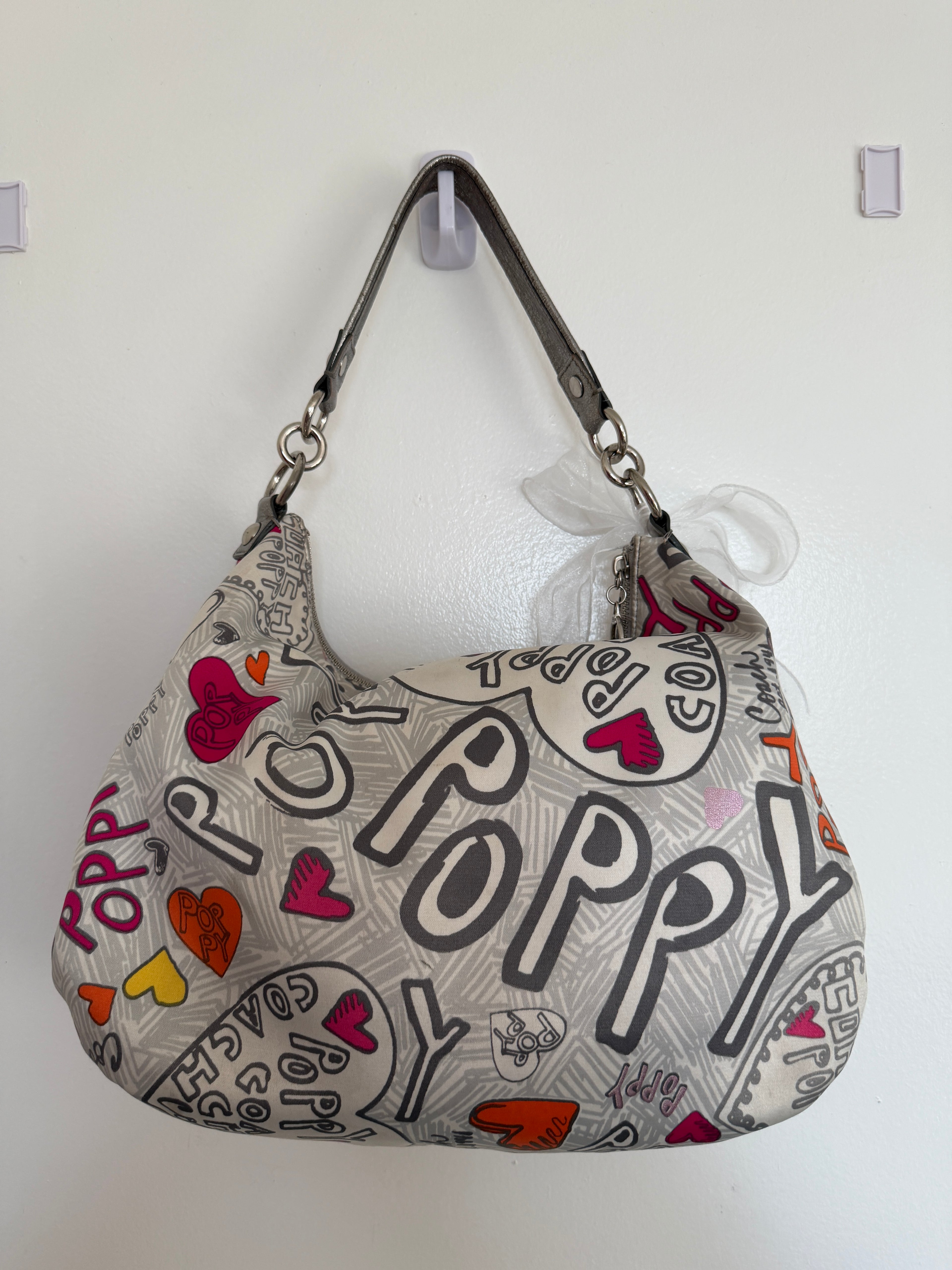 Y2K Coach Poppy Graffiti Hobo Shoulder Bag