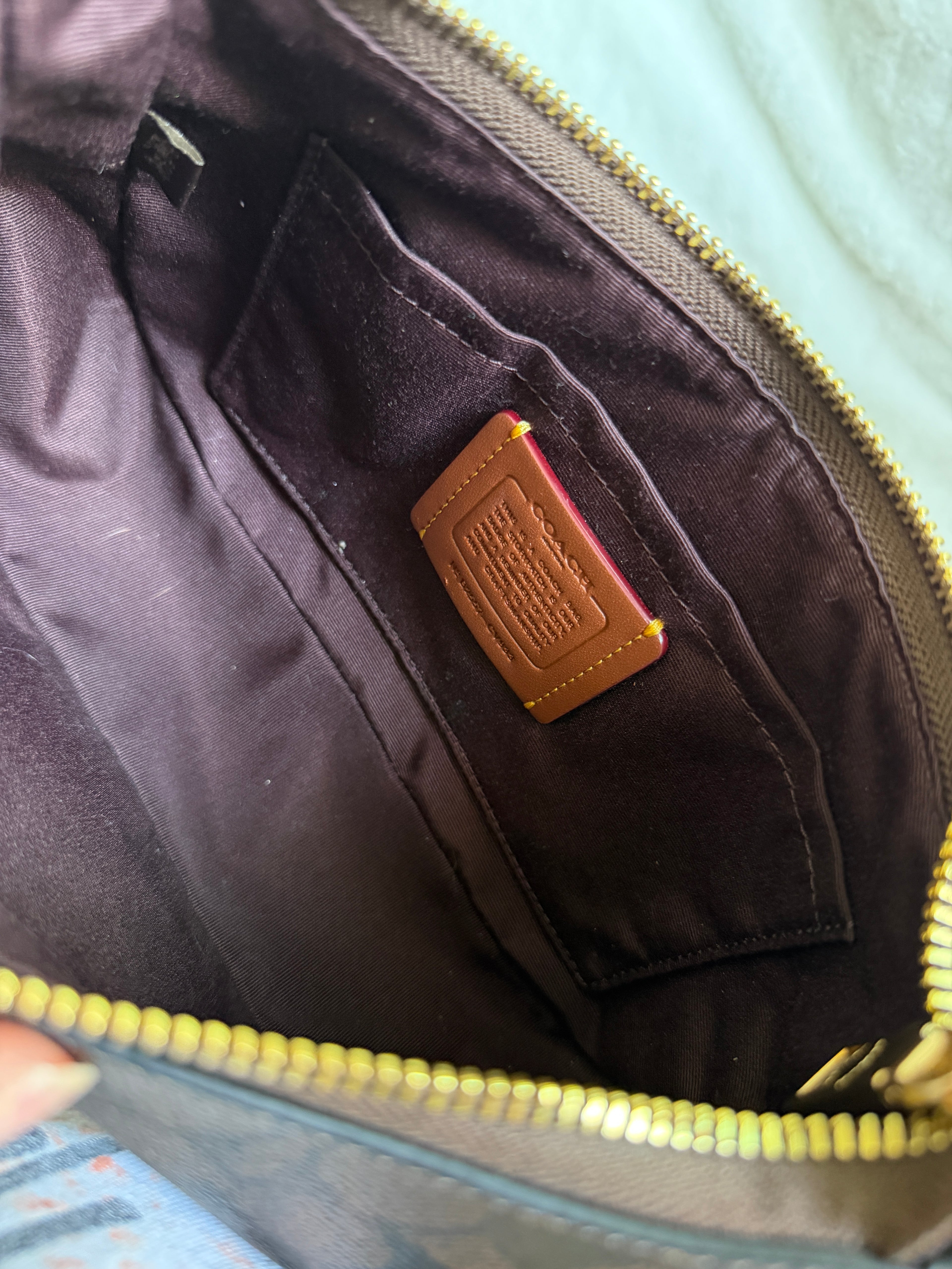 Coach Teri Signature Canvas Shoulder Bag