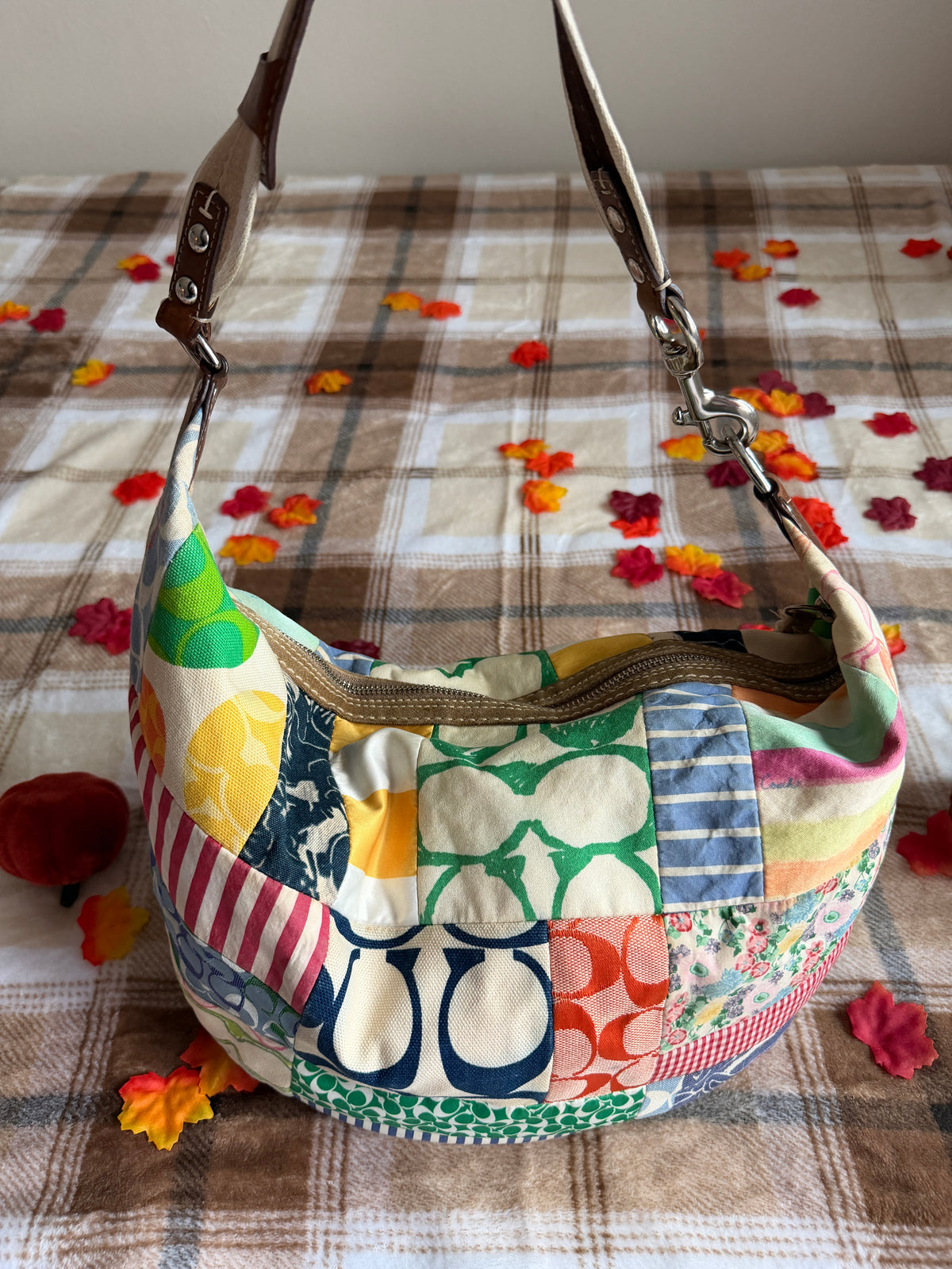 Coach Hamptons Patchwork Hobo Shoulder Bag