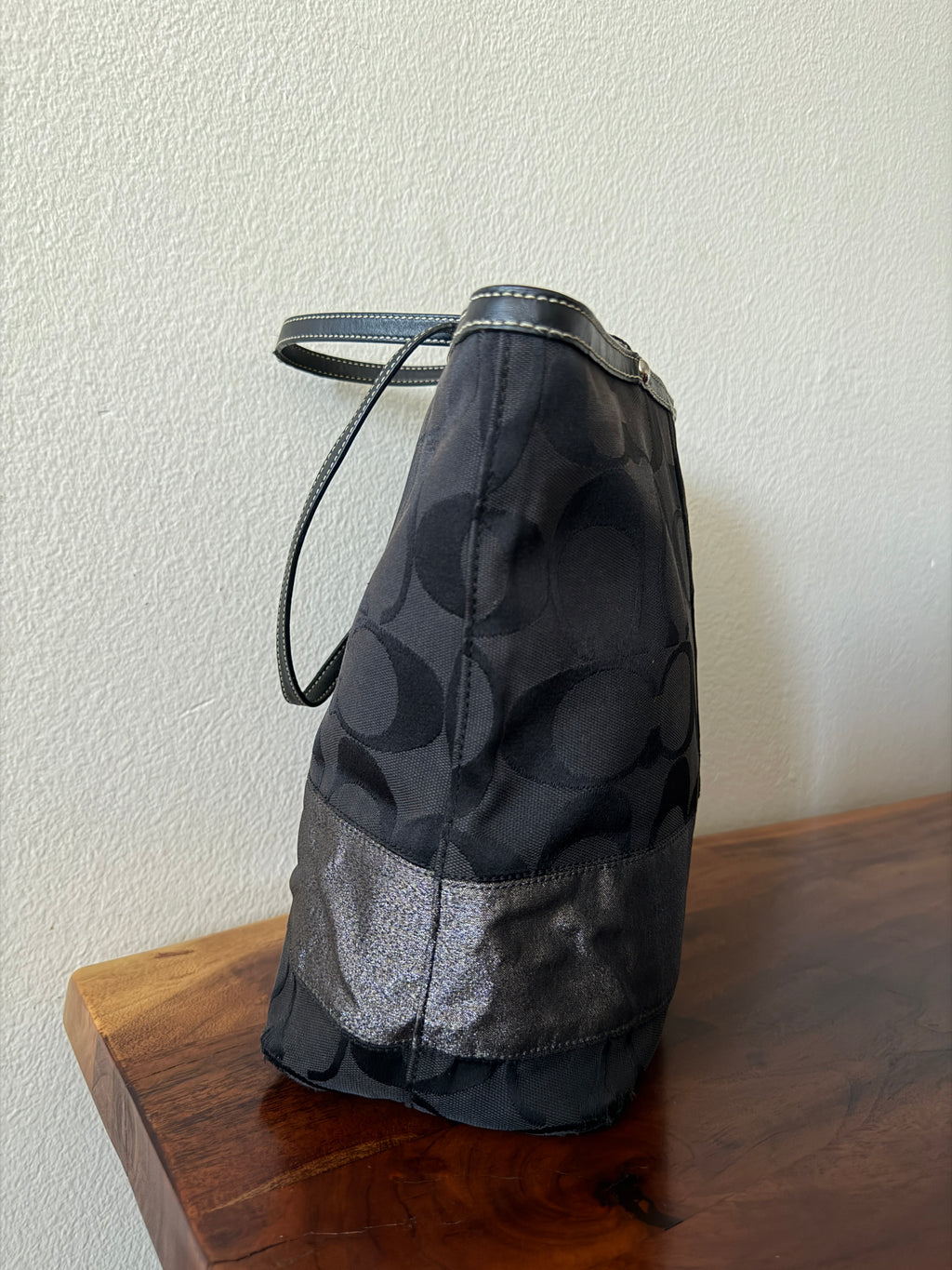 Y2K Coach Signature Canvas Reversible Large Tote Bag