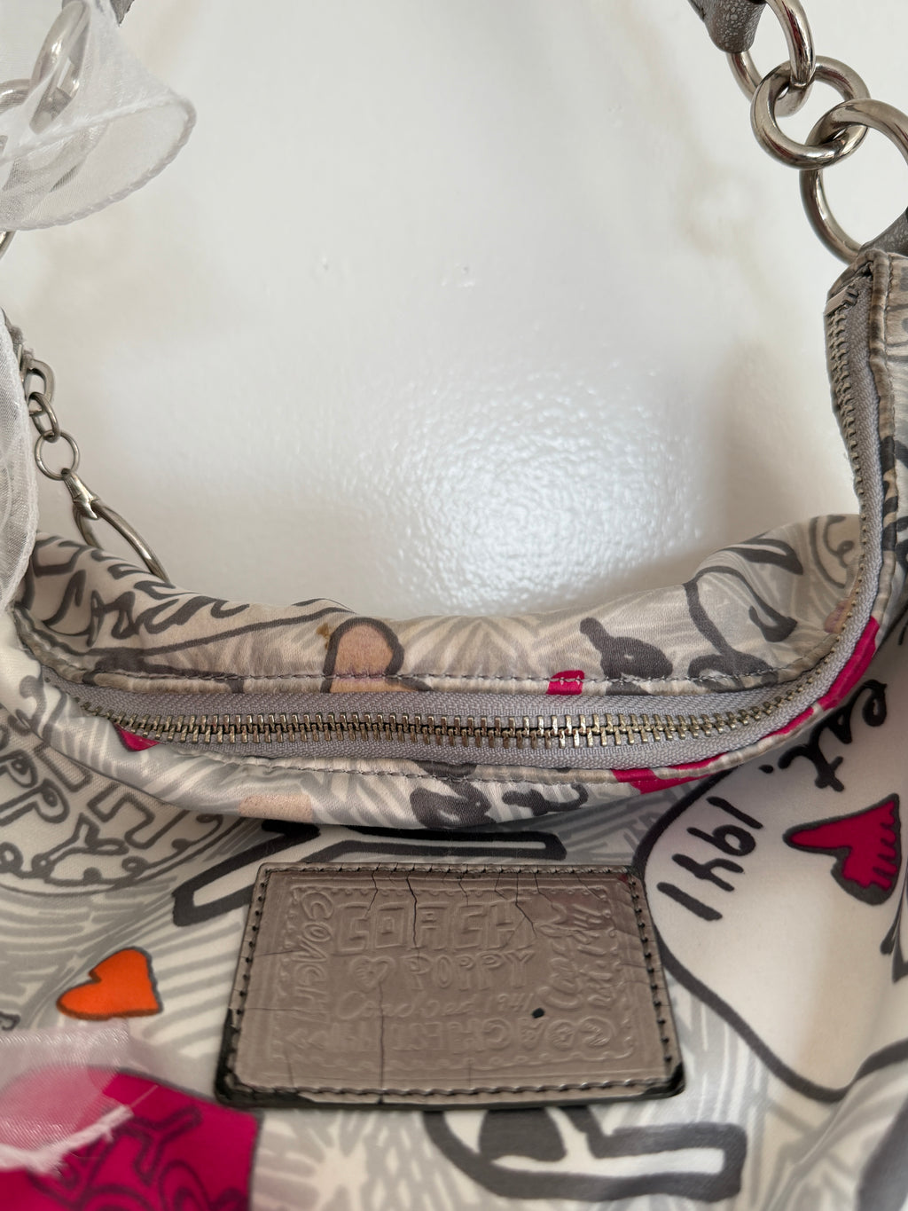Y2K Coach Poppy Graffiti Hobo Shoulder Bag