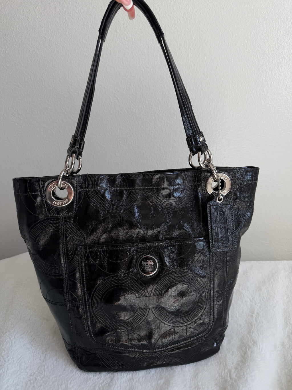 Coach Alex Patent Leather Tote/Shoulder Bag