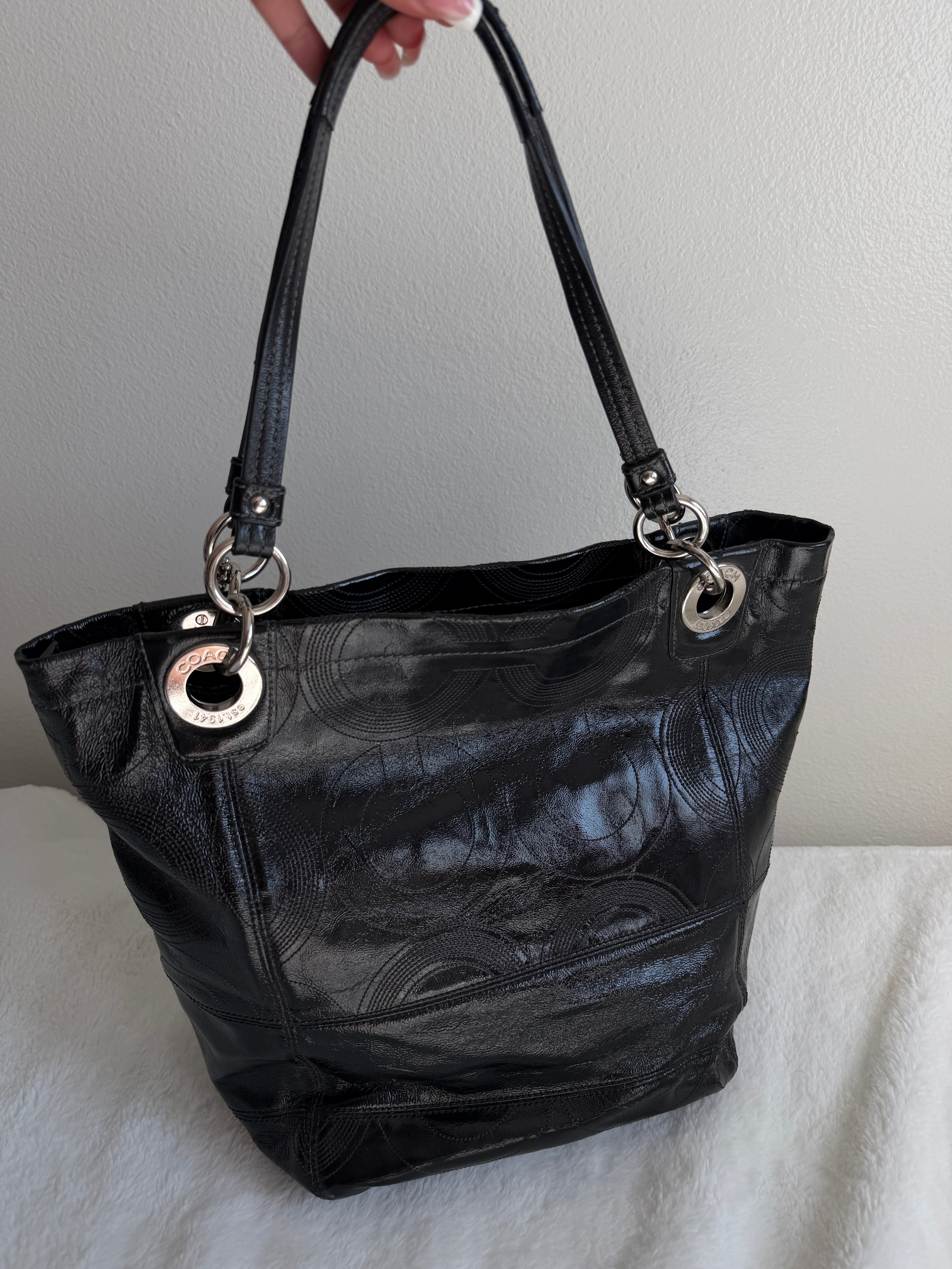 Coach Alex Patent Leather Tote/Shoulder Bag
