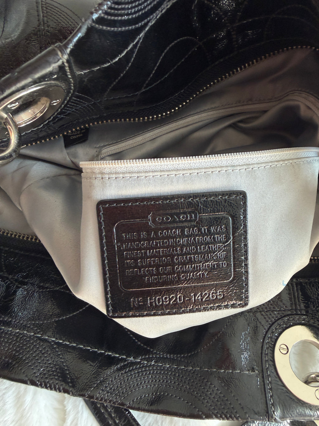 Coach Alex Patent Leather Tote/Shoulder Bag