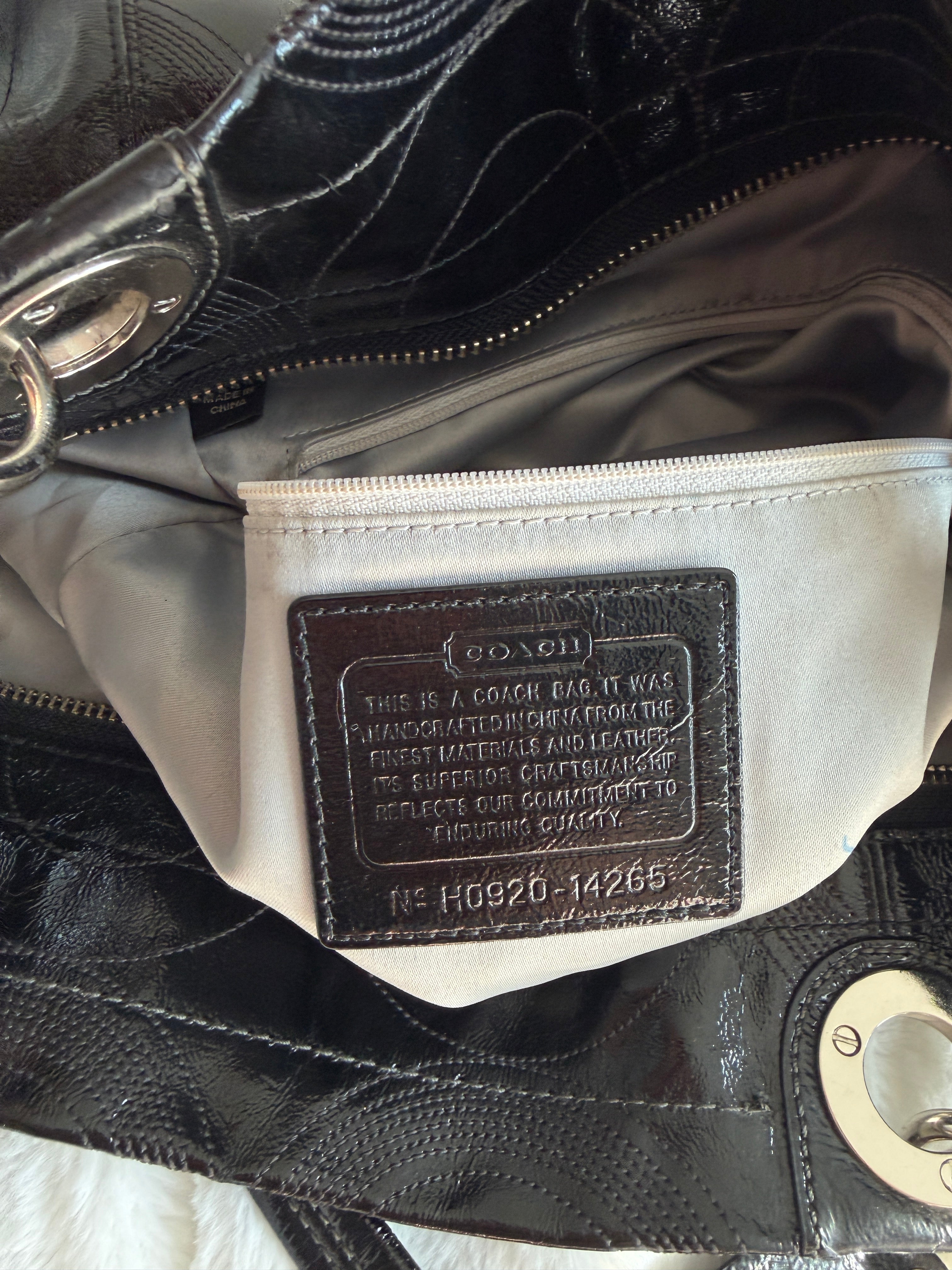 Coach Alex Patent Leather Tote/Shoulder Bag