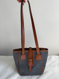 Vintage Dooney & Bourke Signature Heart Canvas Tote/Shoulder Bag