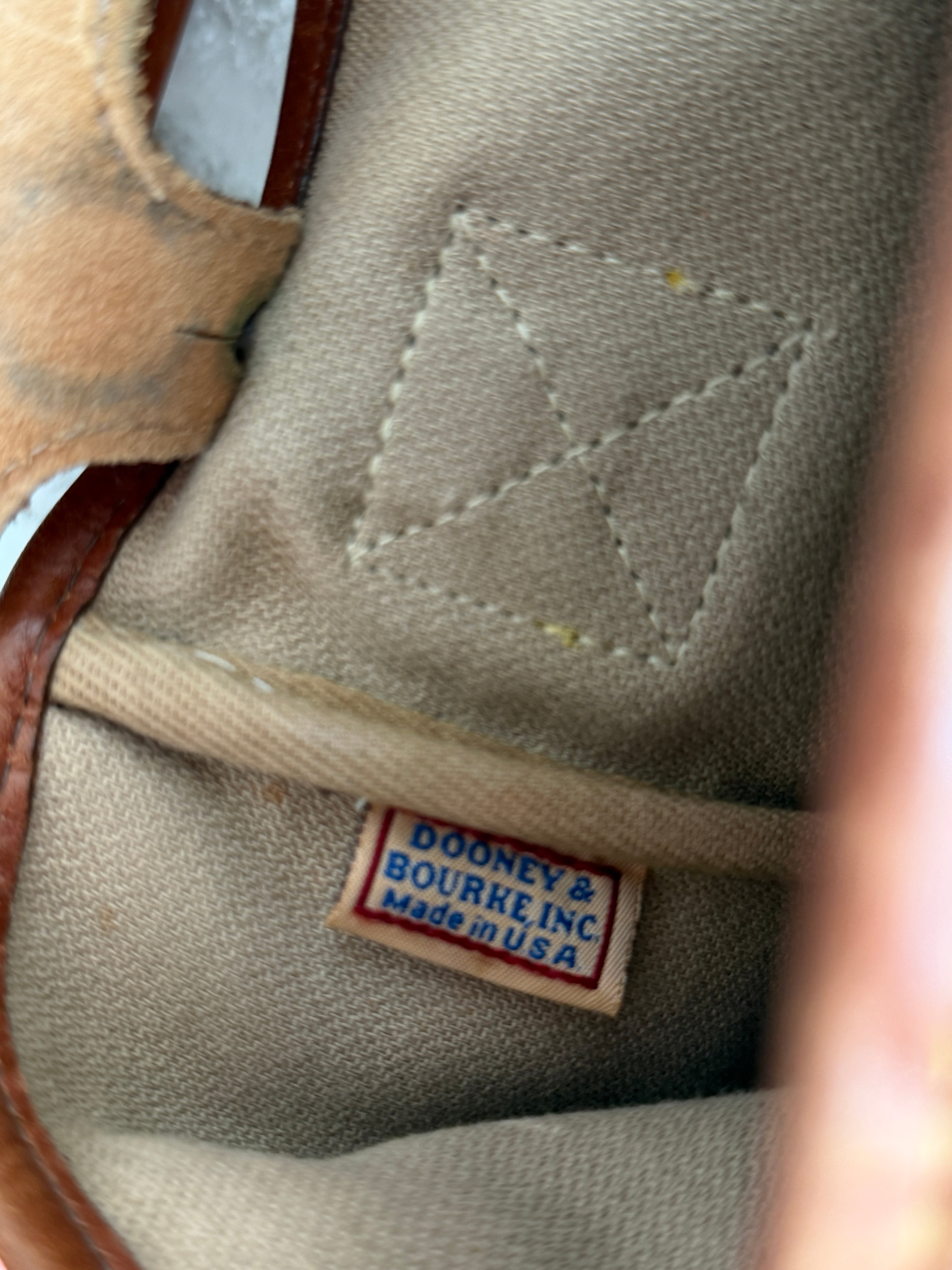 Vintage Dooney & Bourke Signature Heart Canvas Tote/Shoulder Bag