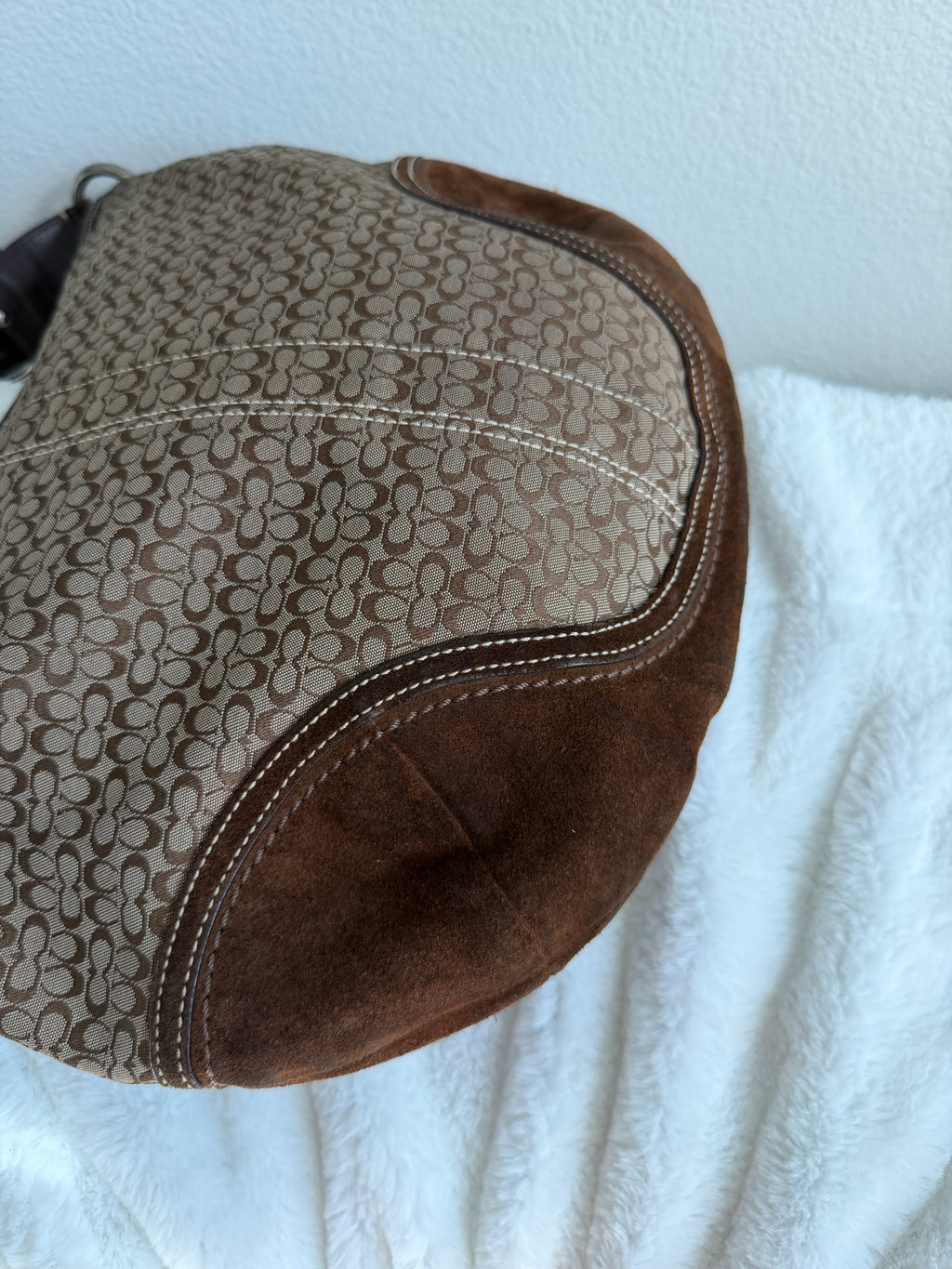 Vintage Coach Signature Hobo Shoulder Bag